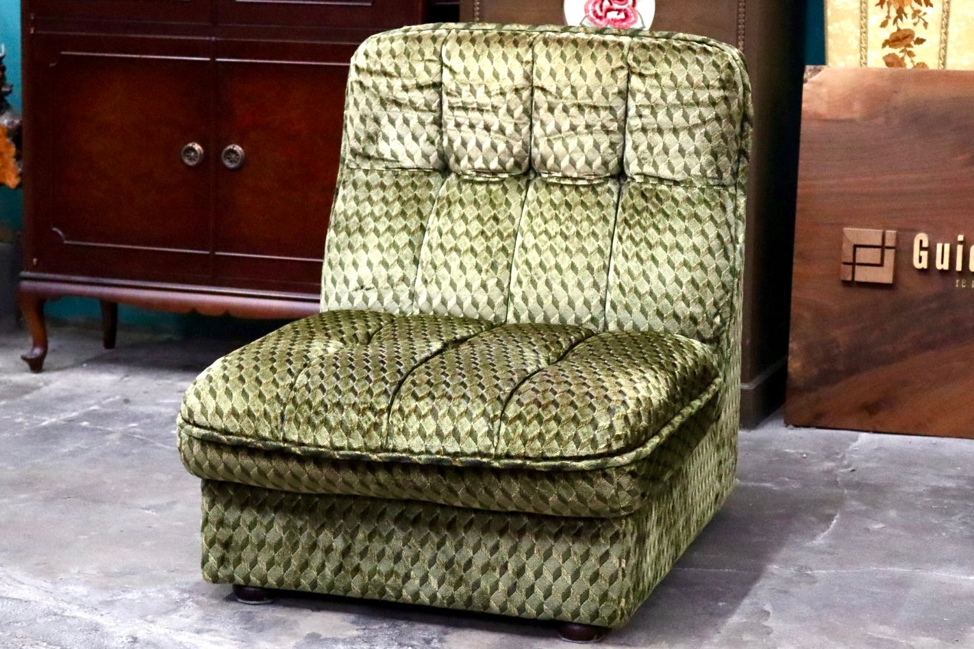 GMJK210D○karimoku / カリモク 1人掛けソファ シングルソファ 椅子 ラウンジチェア ファブリック オールドカリモク ヴィンテージ 国産家具