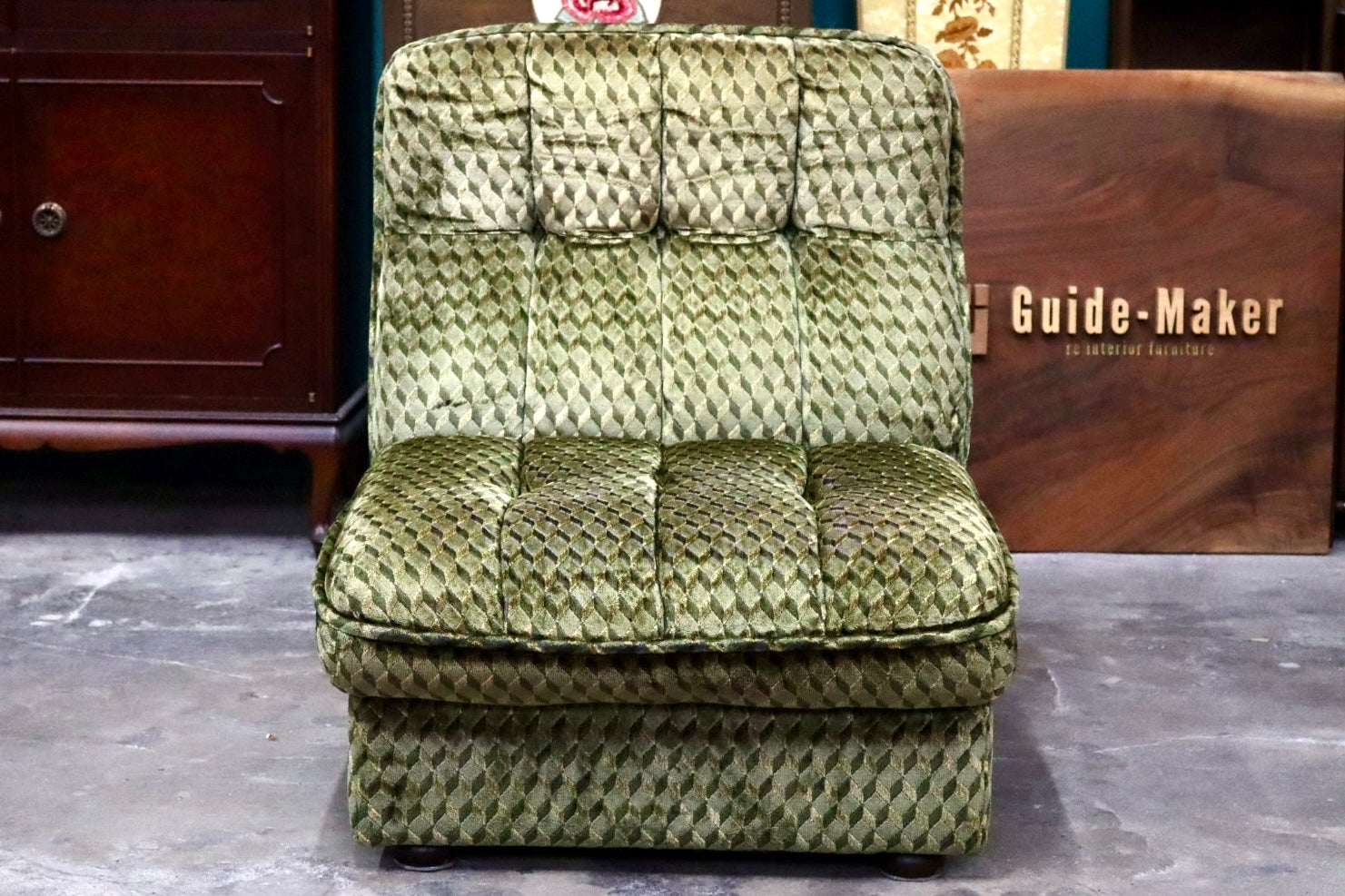 GMJK210D○karimoku / カリモク 1人掛けソファ シングルソファ 椅子 ラウンジチェア ファブリック オールドカリモク ヴィンテージ 国産家具