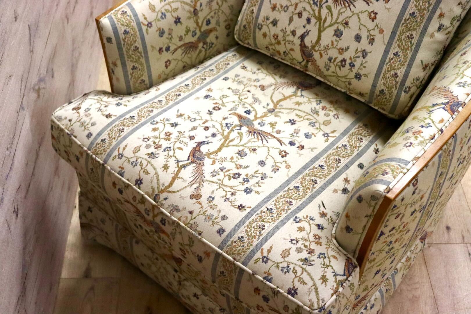 GMHN257B○DREXEL HERITAGE / ドレクセルヘリテイジ 1人掛けソファ シングルソファ アームチェア ファブリック ヴィンテージ 美品