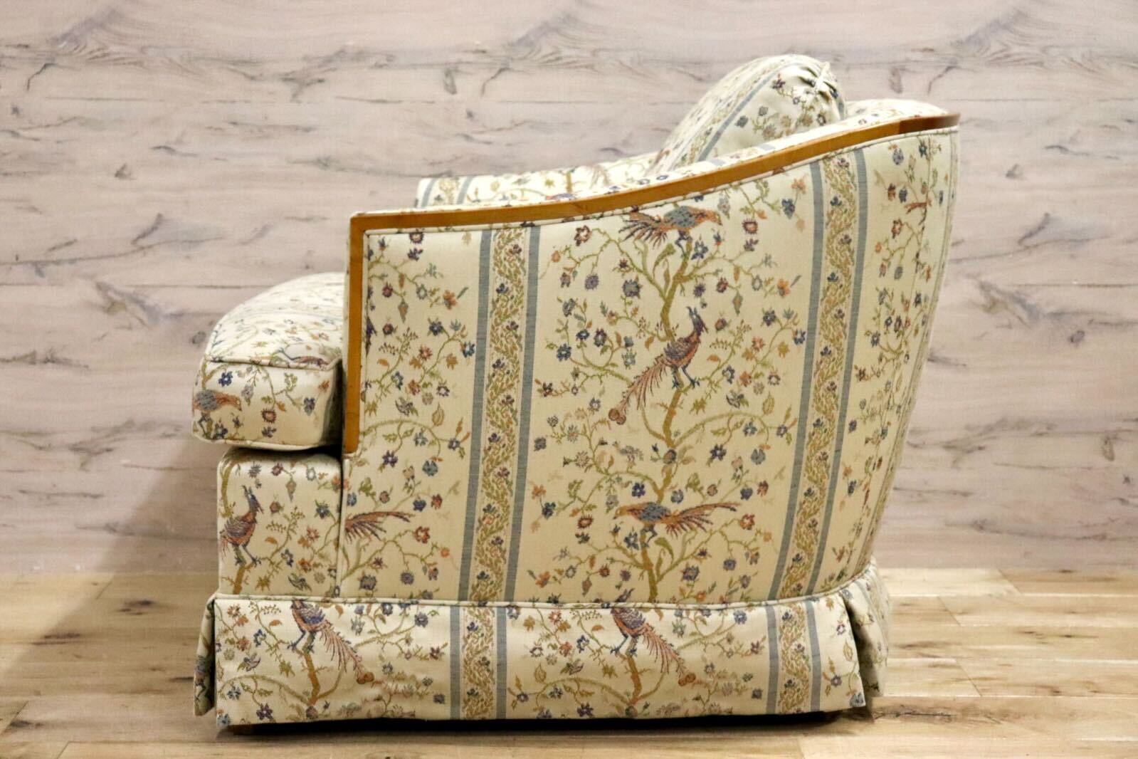 GMHN257B○DREXEL HERITAGE / ドレクセルヘリテイジ 1人掛けソファ シングルソファ アームチェア ファブリック ヴィンテージ 美品