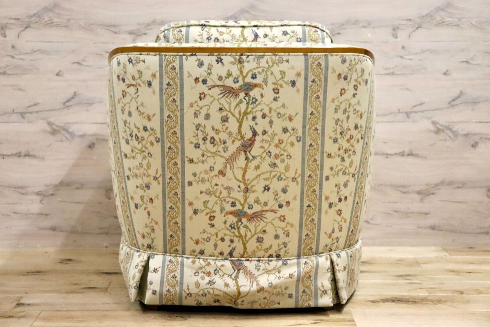 GMHN257B○DREXEL HERITAGE / ドレクセルヘリテイジ 1人掛けソファ シングルソファ アームチェア ファブリック ヴィンテージ 美品