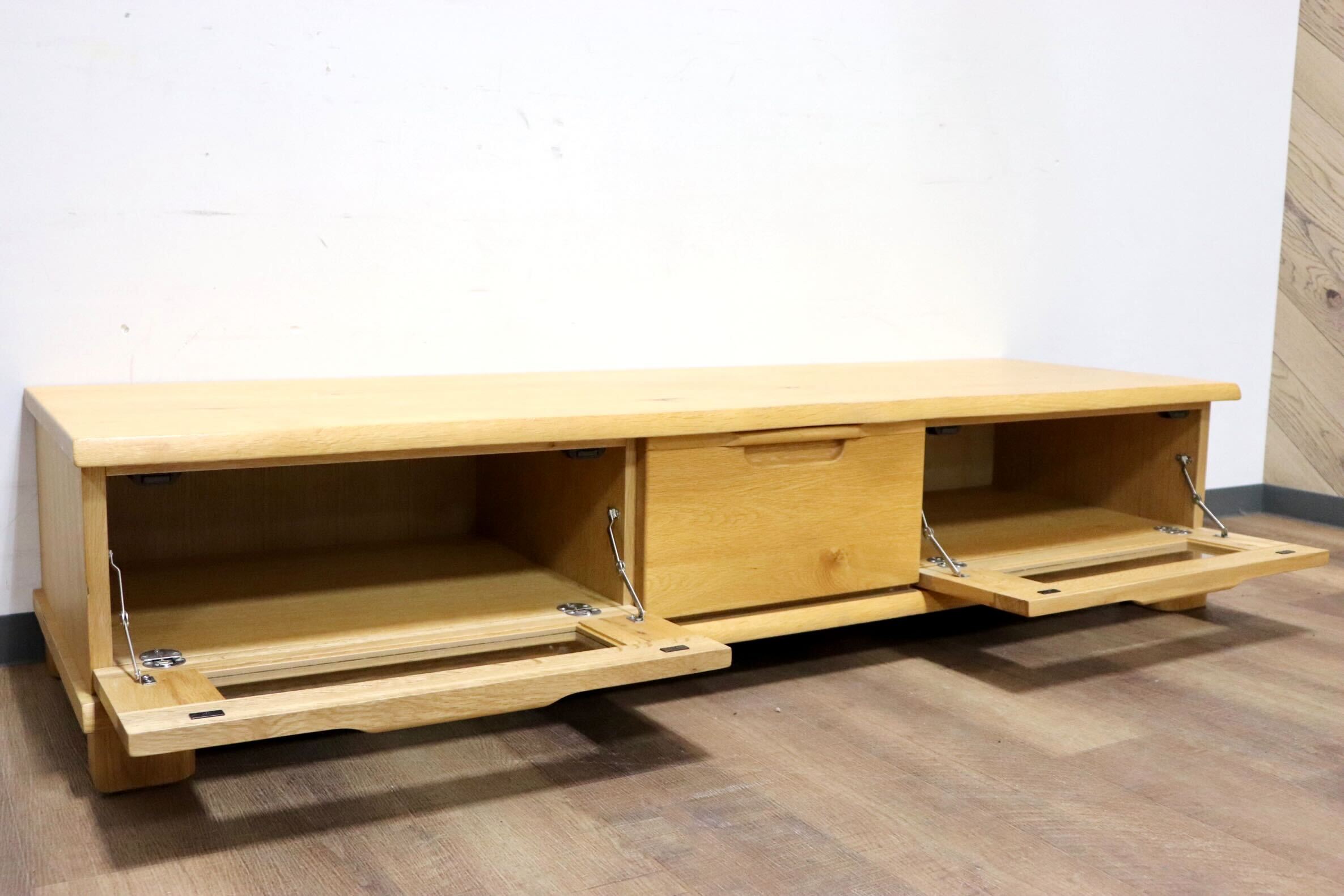 GMHN155○起立木工 / KIRITSU FURNITURE D-OAK TVボード AVボード テレビ台 ローボード リビングボード オーク材 ナチュラル 北欧スタイル