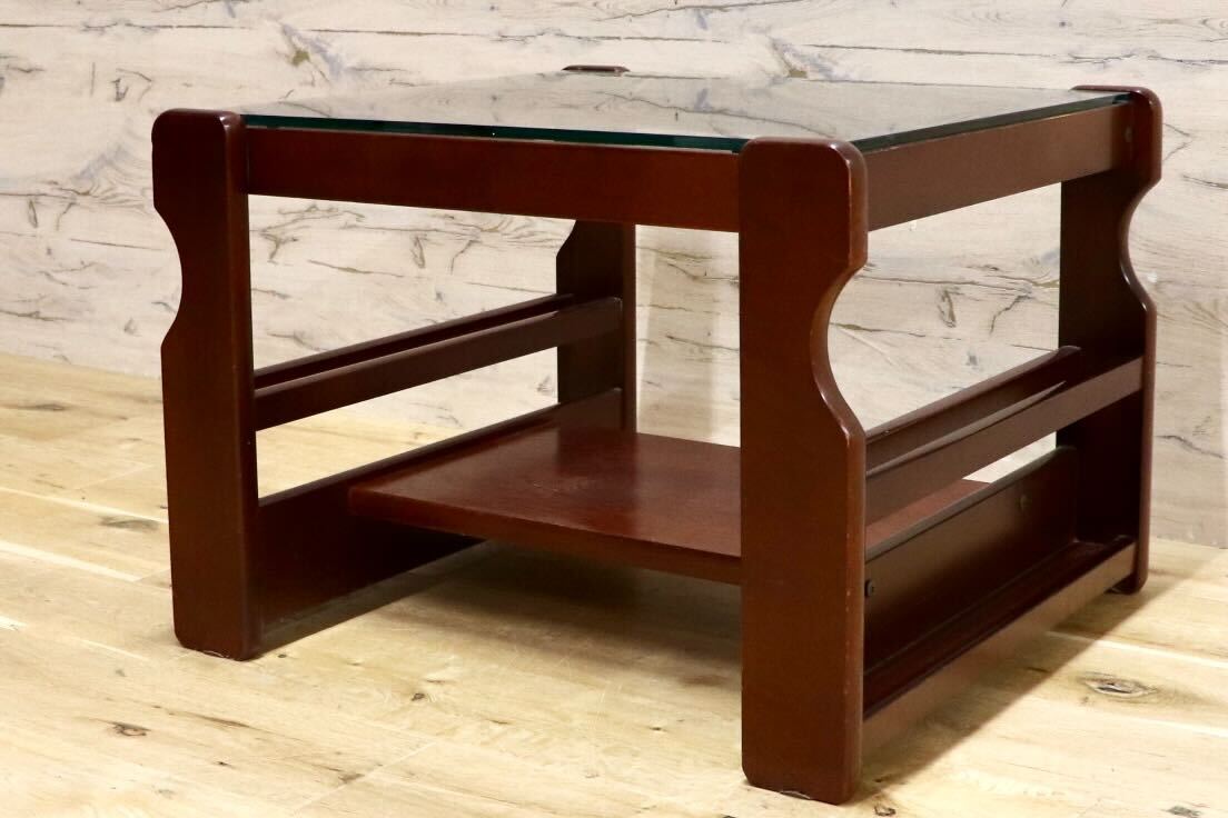 GMHK781○昭和レトロ ガラステーブル サイドテーブル コーヒーテーブル アンティーク