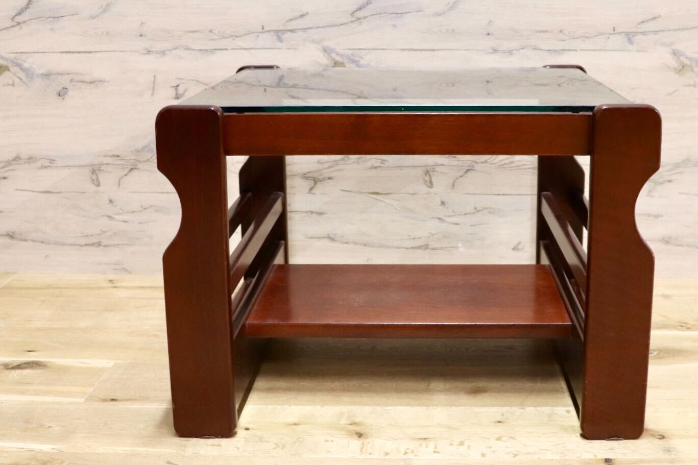 GMHK781○昭和レトロ ガラステーブル サイドテーブル コーヒーテーブル アンティーク