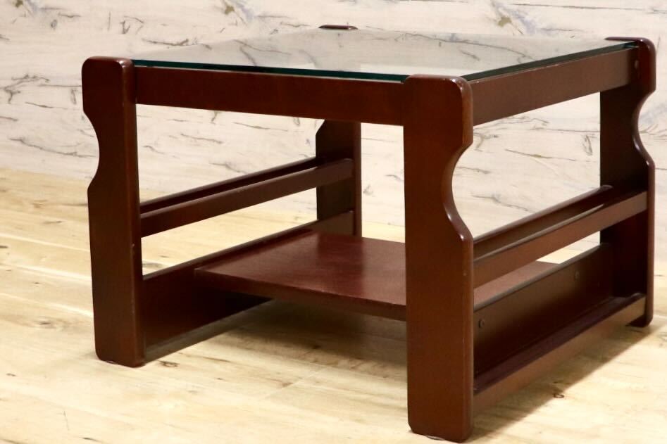 GMHK781○昭和レトロ ガラステーブル サイドテーブル コーヒーテーブル アンティーク