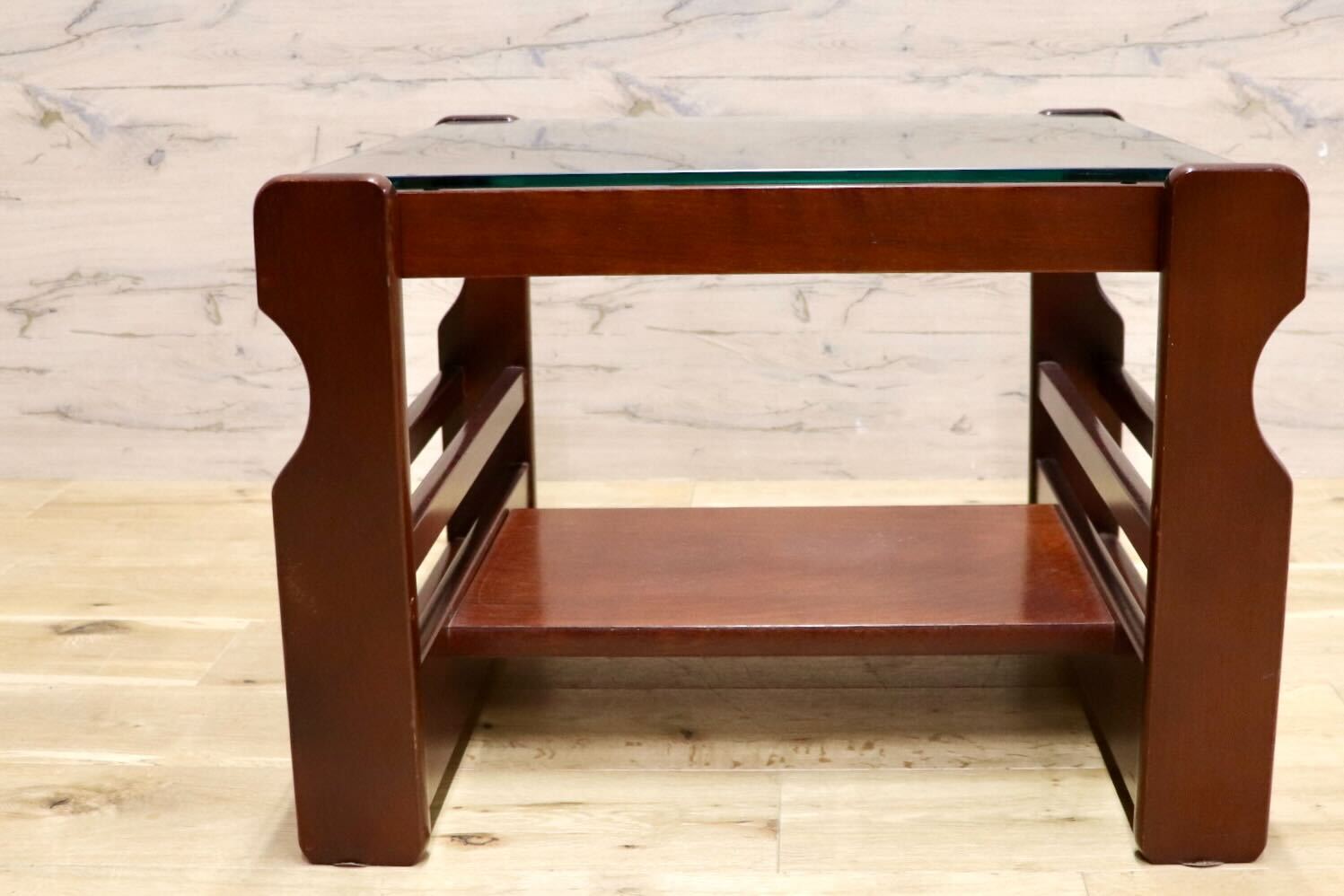 GMHK781○昭和レトロ ガラステーブル サイドテーブル コーヒーテーブル アンティーク