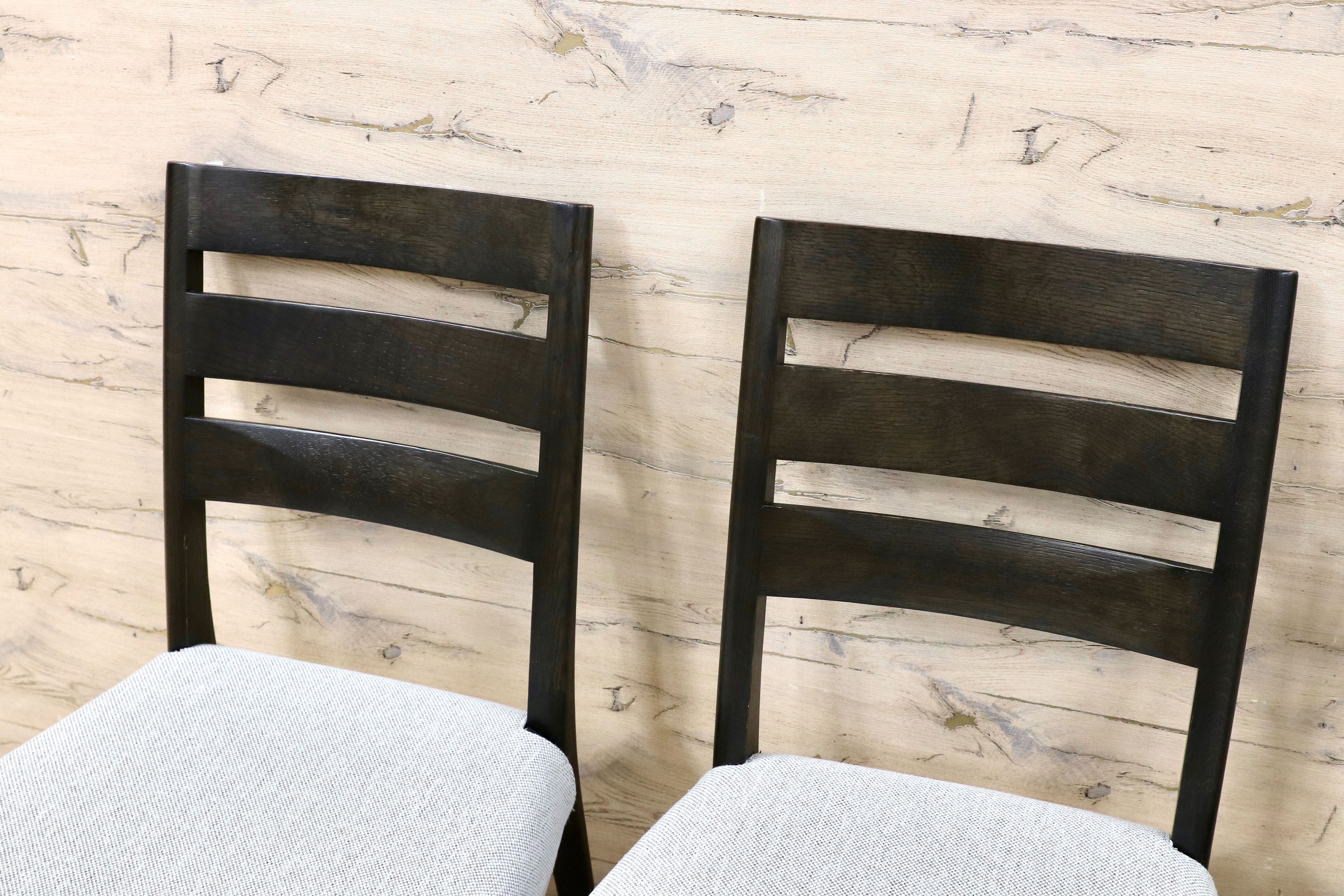 GMHN93○karimoku / カリモク ダイニングチェア 食卓椅子 4脚セット ファブリック オーク カバーリング 国産家具 定価約24万