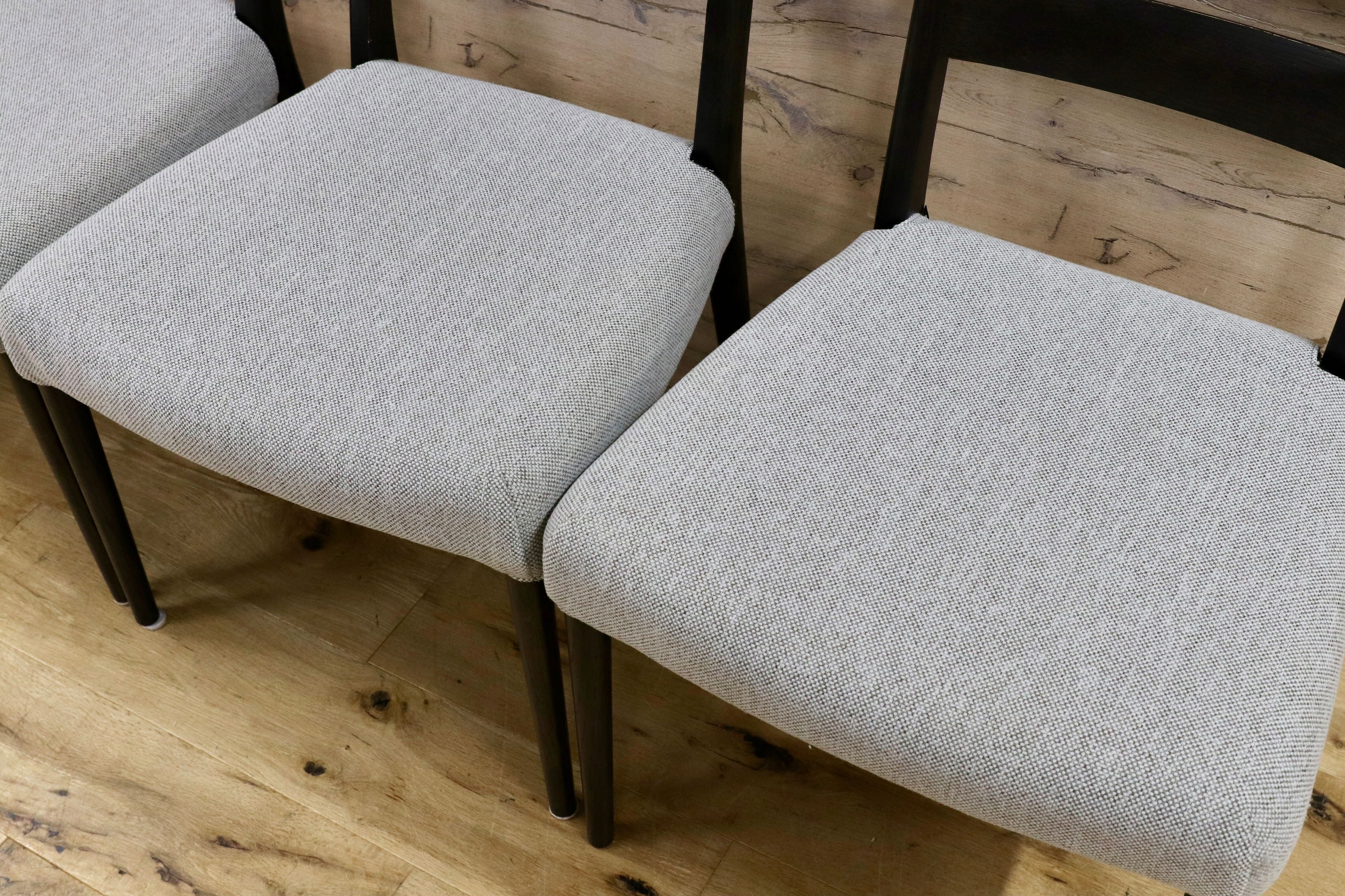 GMHN93○karimoku / カリモク ダイニングチェア 食卓椅子 4脚セット ファブリック オーク カバーリング 国産家具 定価約24万