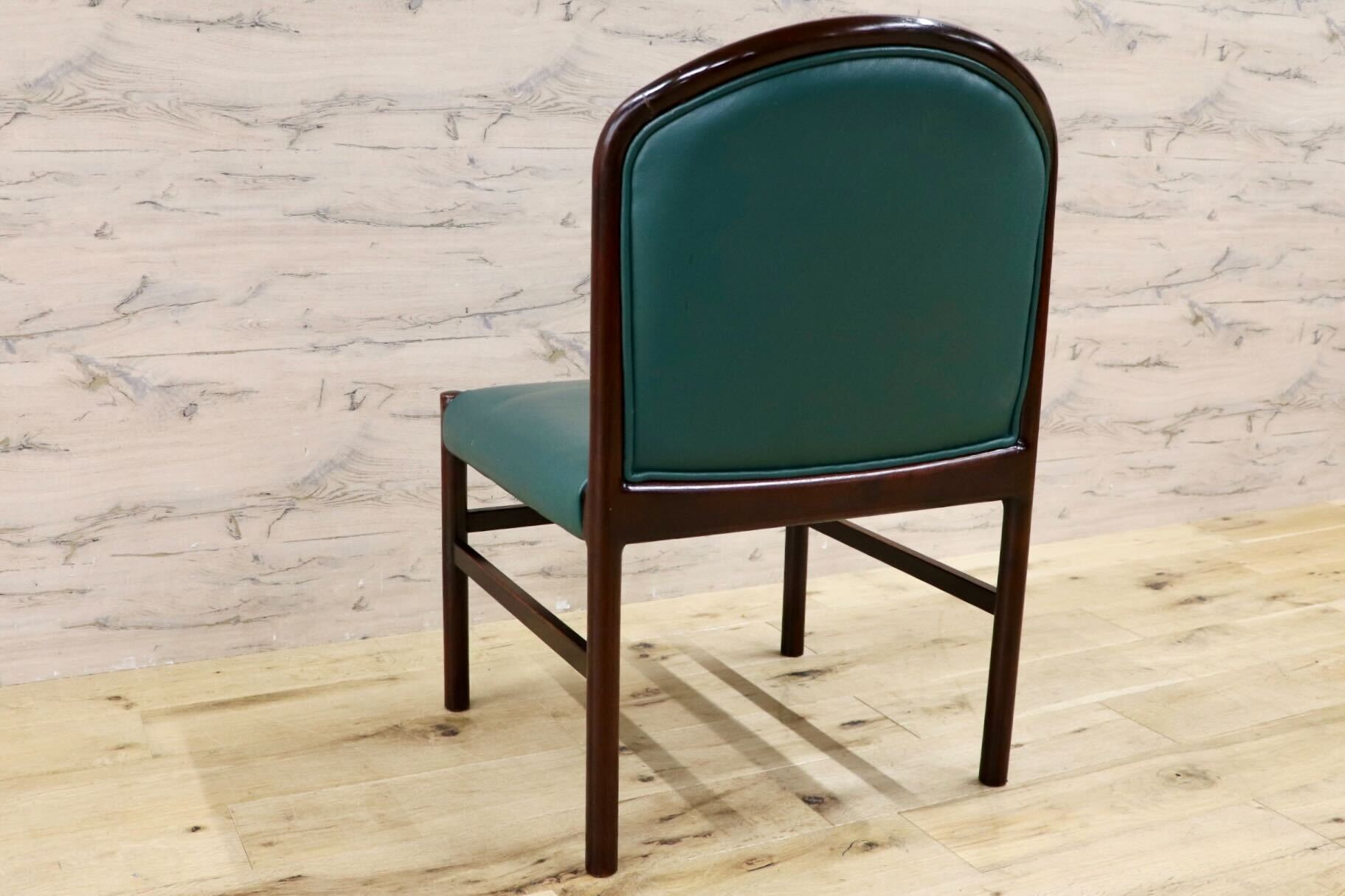 GMHH473B○CONDE HOUSE / カンディハウス インテリアセンター クイーン ダイニングチェア 椅子 レザー 北海道旭川 ビンテージ