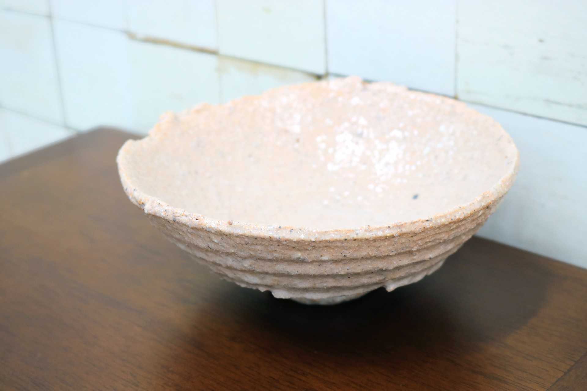 GMJO83○千代市陶房 清水万佐年 丹波焼 長石碗 陶器 伝統工芸 丹波篠山 未使用