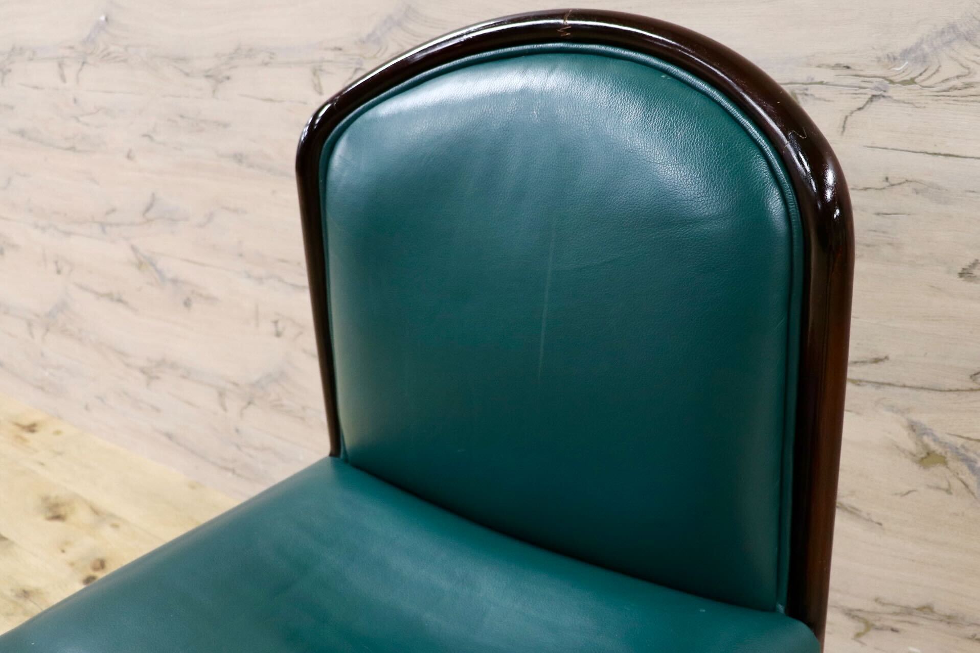 GMHH473B○CONDE HOUSE / カンディハウス インテリアセンター クイーン ダイニングチェア 椅子 レザー 北海道旭川 ビンテージ