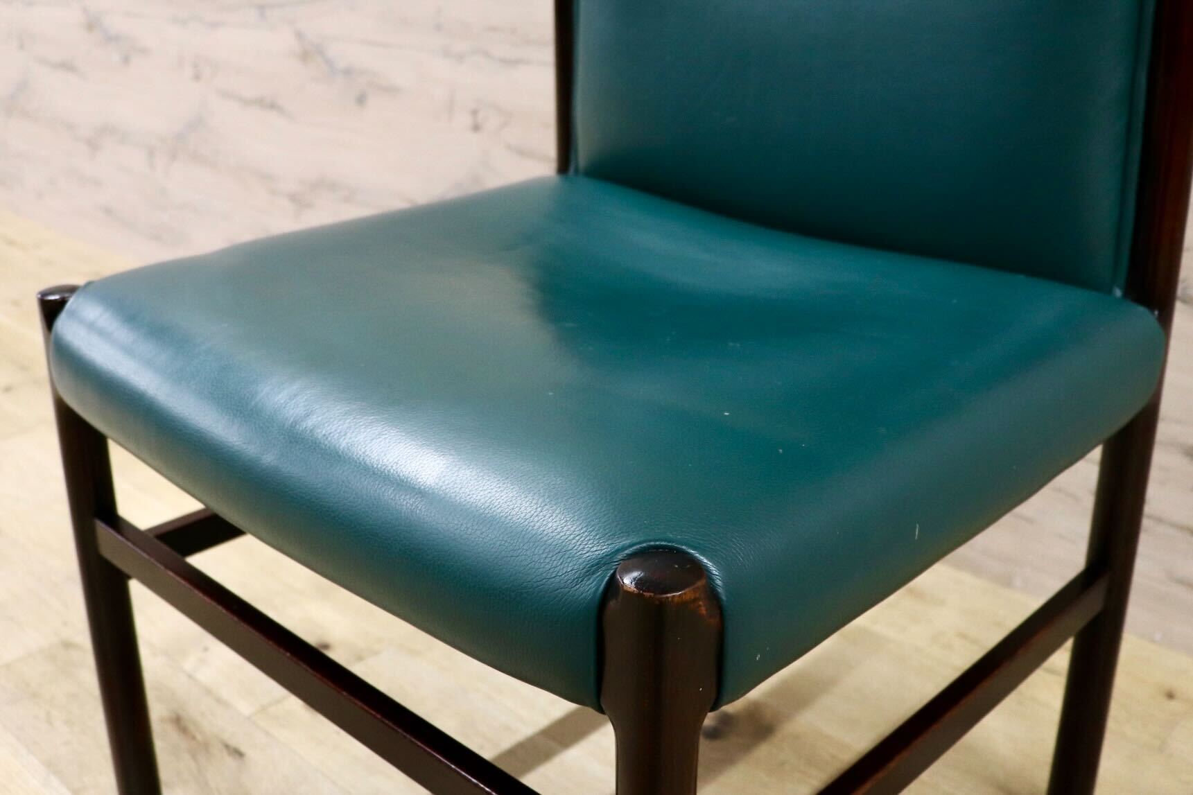 GMHH473B○CONDE HOUSE / カンディハウス インテリアセンター クイーン ダイニングチェア 椅子 レザー 北海道旭川 ビンテージ