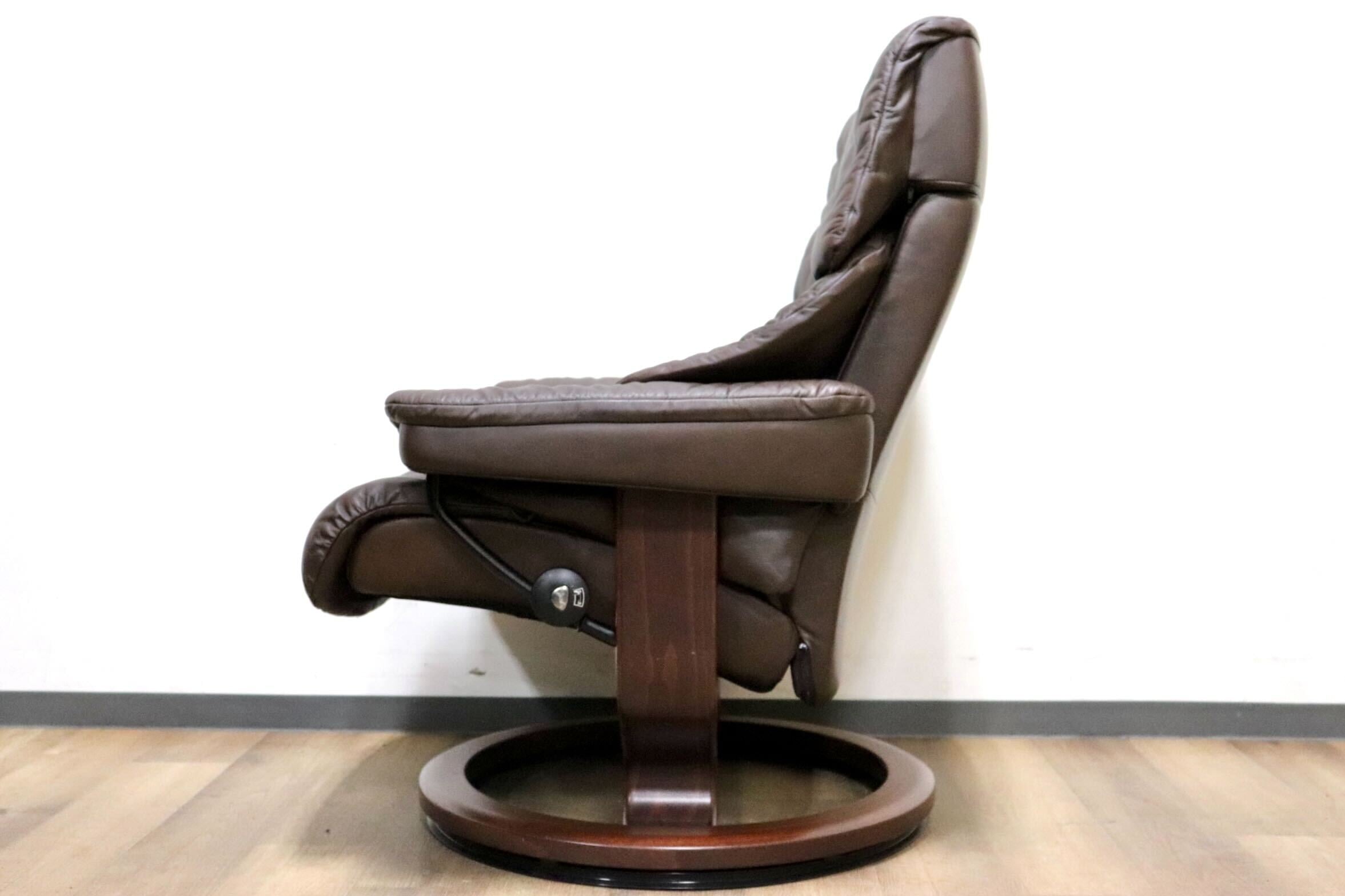 GMHN161○EKORNES / エコーネス RENO ストレスレス レノ パーソナルチェア リクライニングチェア 本革 ブラウン 北欧 ノルウェー Lサイズ