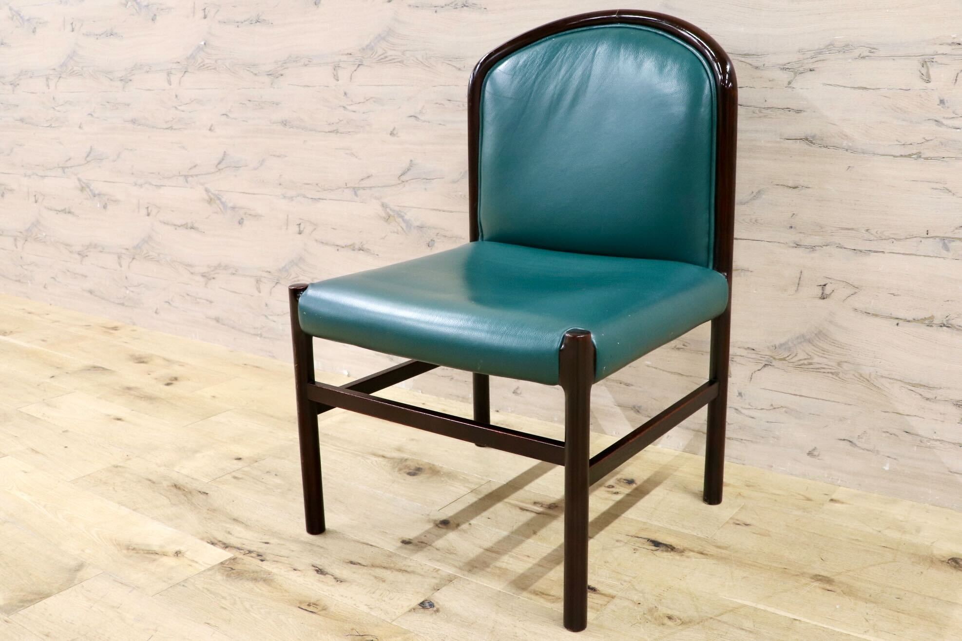 GMHH473C○CONDE HOUSE / カンディハウス インテリアセンター クイーン ダイニングチェア 椅子 レザー 北海道旭川 ビンテージ