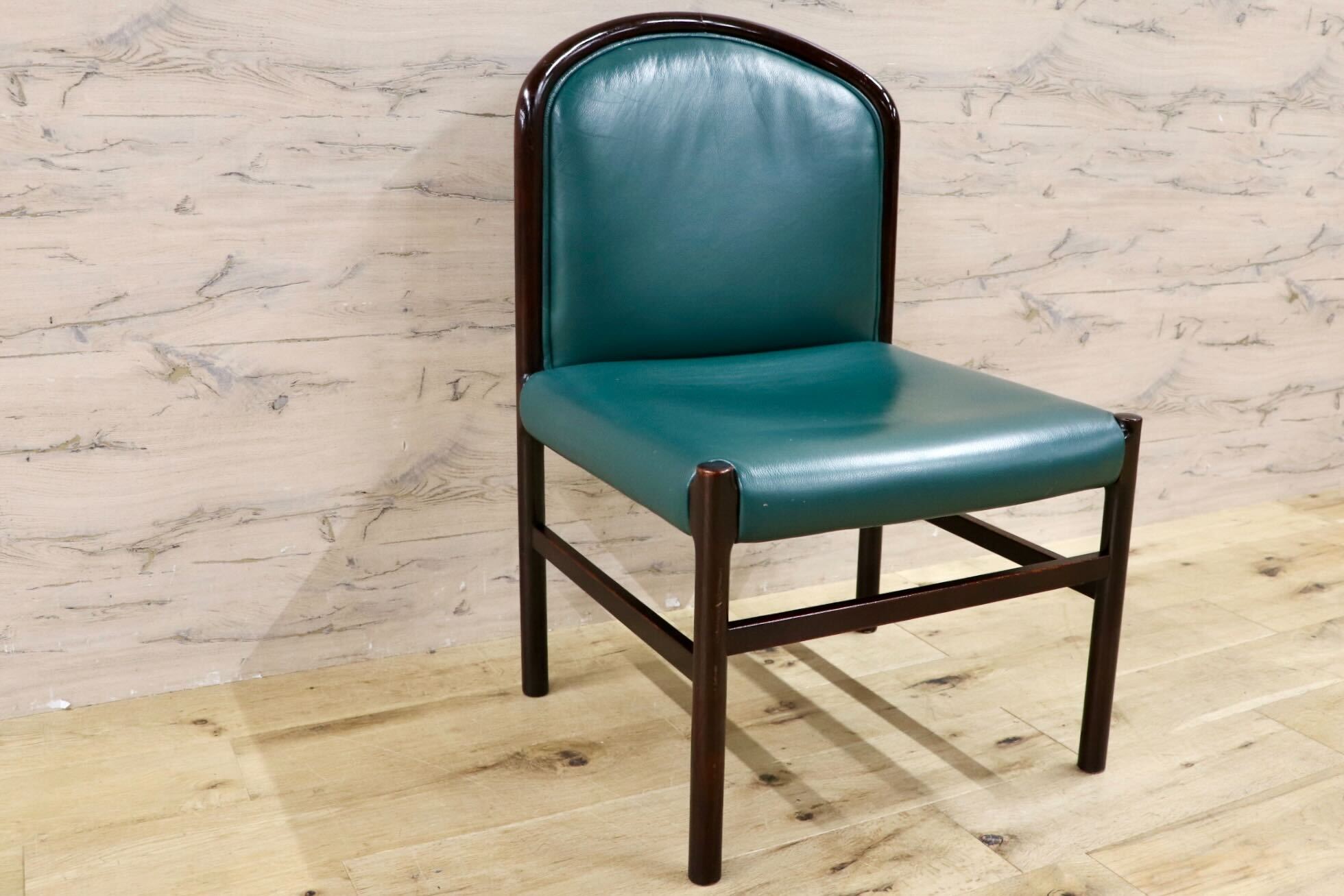 GMHH473C○CONDE HOUSE / カンディハウス インテリアセンター クイーン ダイニングチェア 椅子 レザー 北海道旭川 ビンテージ