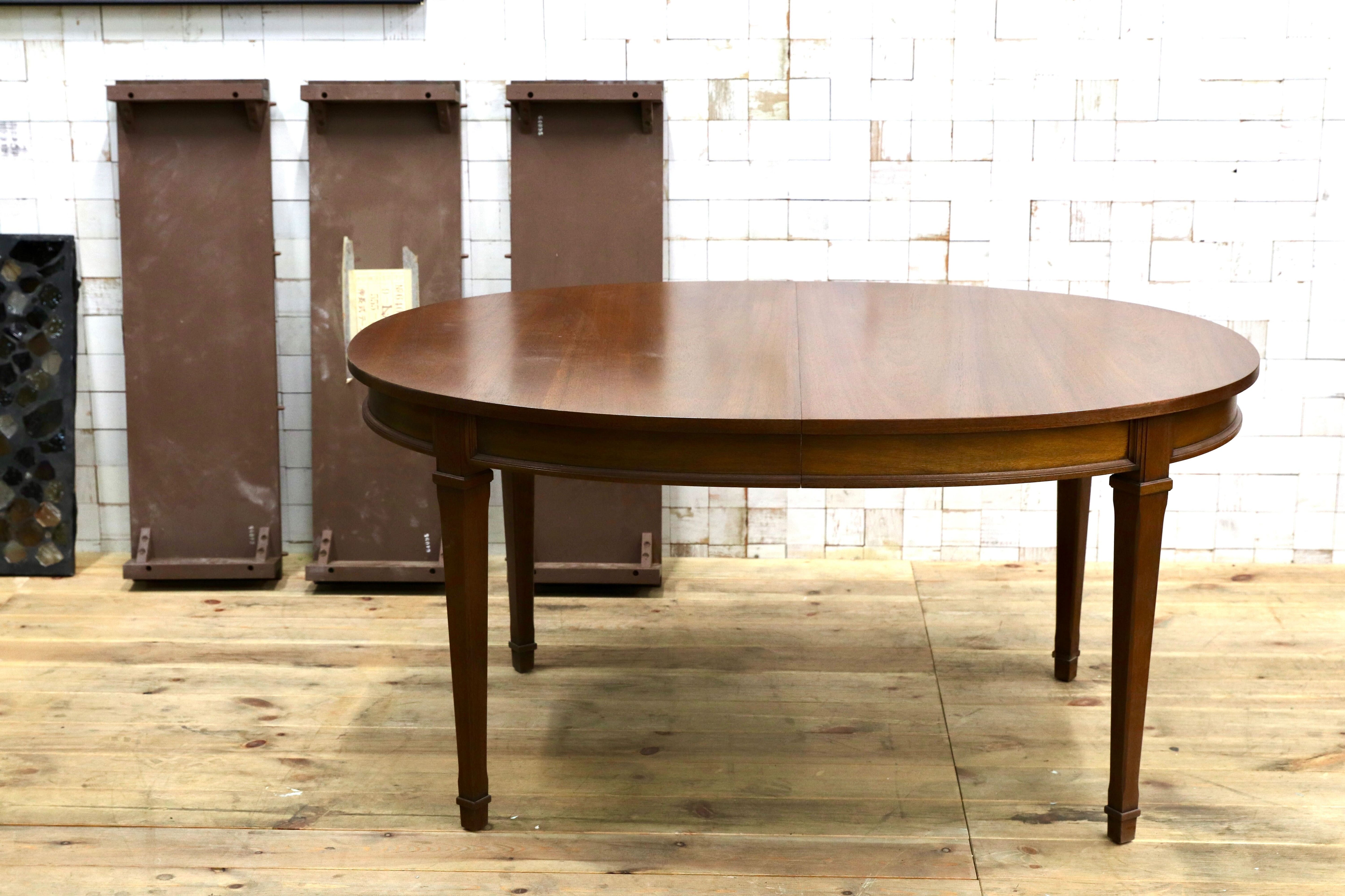 GMIK763○DREXEL HERITAGE / ドレクセルヘリテイジ トライユン エクステンション ダイニングテーブル 食卓テーブル 最高級 リペア済み 稀少