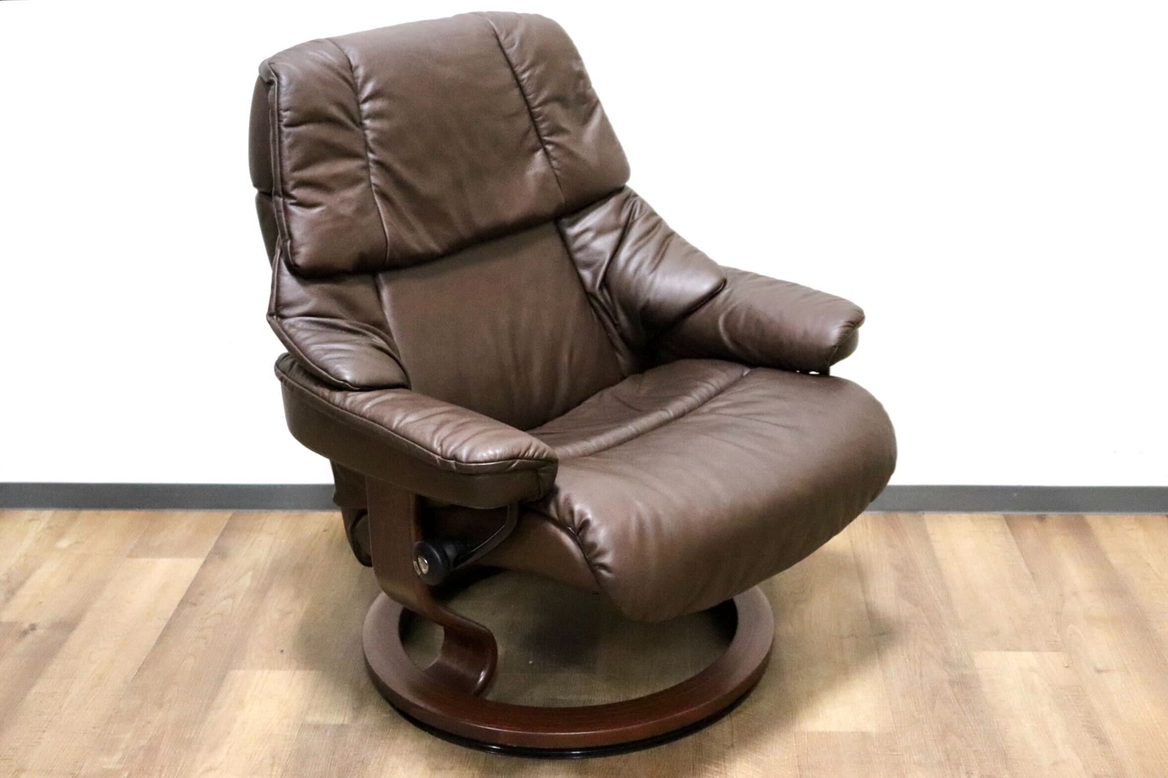 GMHN161○EKORNES / エコーネス RENO ストレスレス レノ パーソナルチェア リクライニングチェア 本革 ブラウン 北欧 ノルウェー Lサイズ
