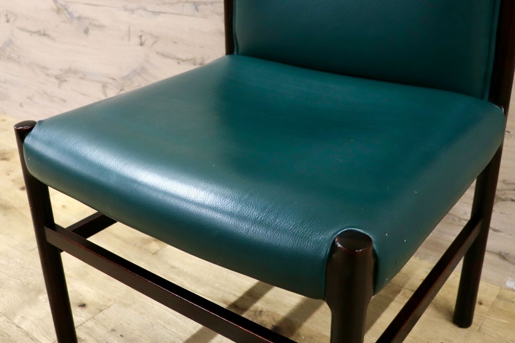 GMHH473C○CONDE HOUSE / カンディハウス インテリアセンター クイーン ダイニングチェア 椅子 レザー 北海道旭川 ビンテージ