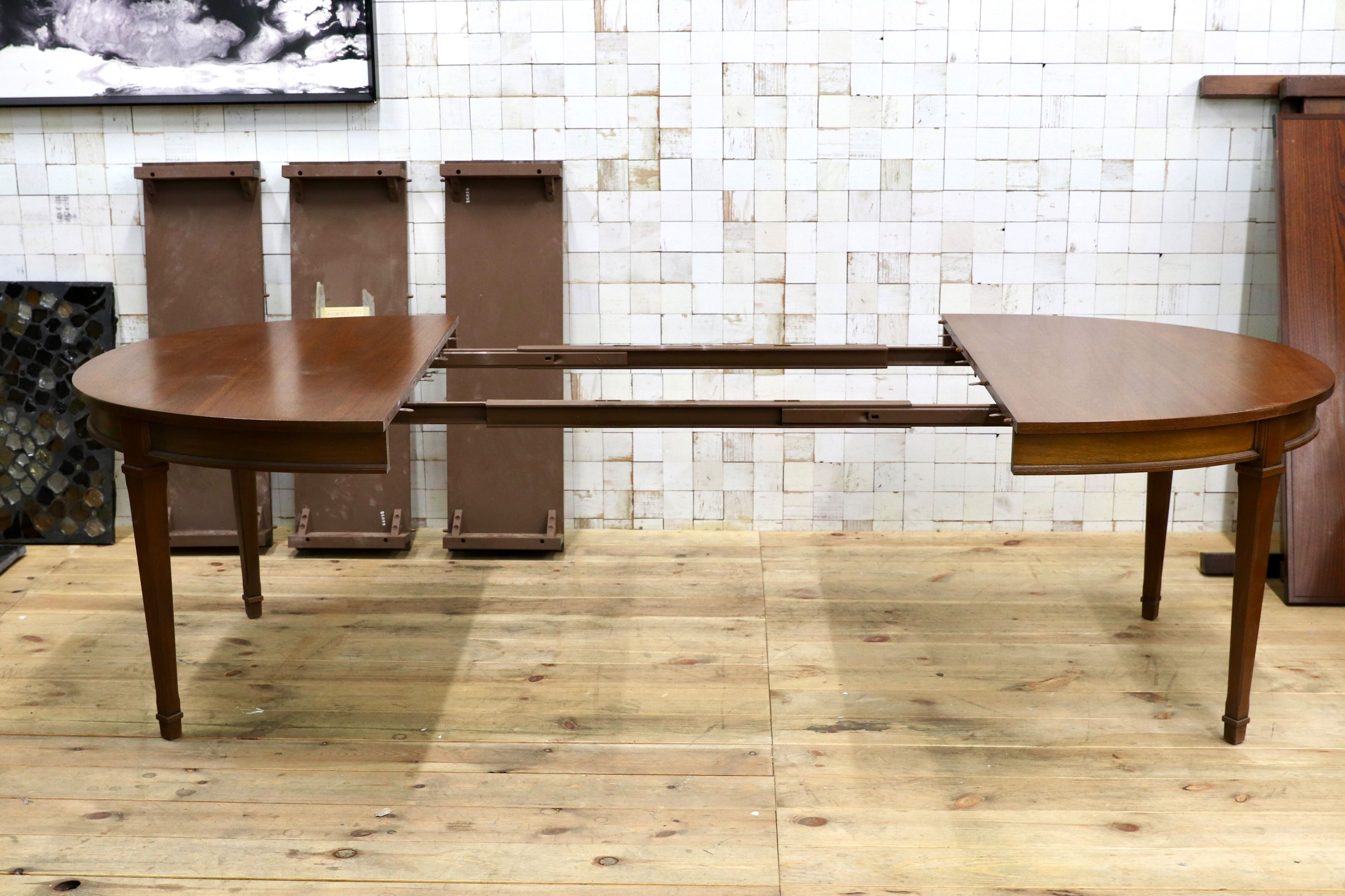 GMIK763○DREXEL HERITAGE / ドレクセルヘリテイジ トライユン エクステンション ダイニングテーブル 食卓テーブル 最高級 リペア済み 稀少