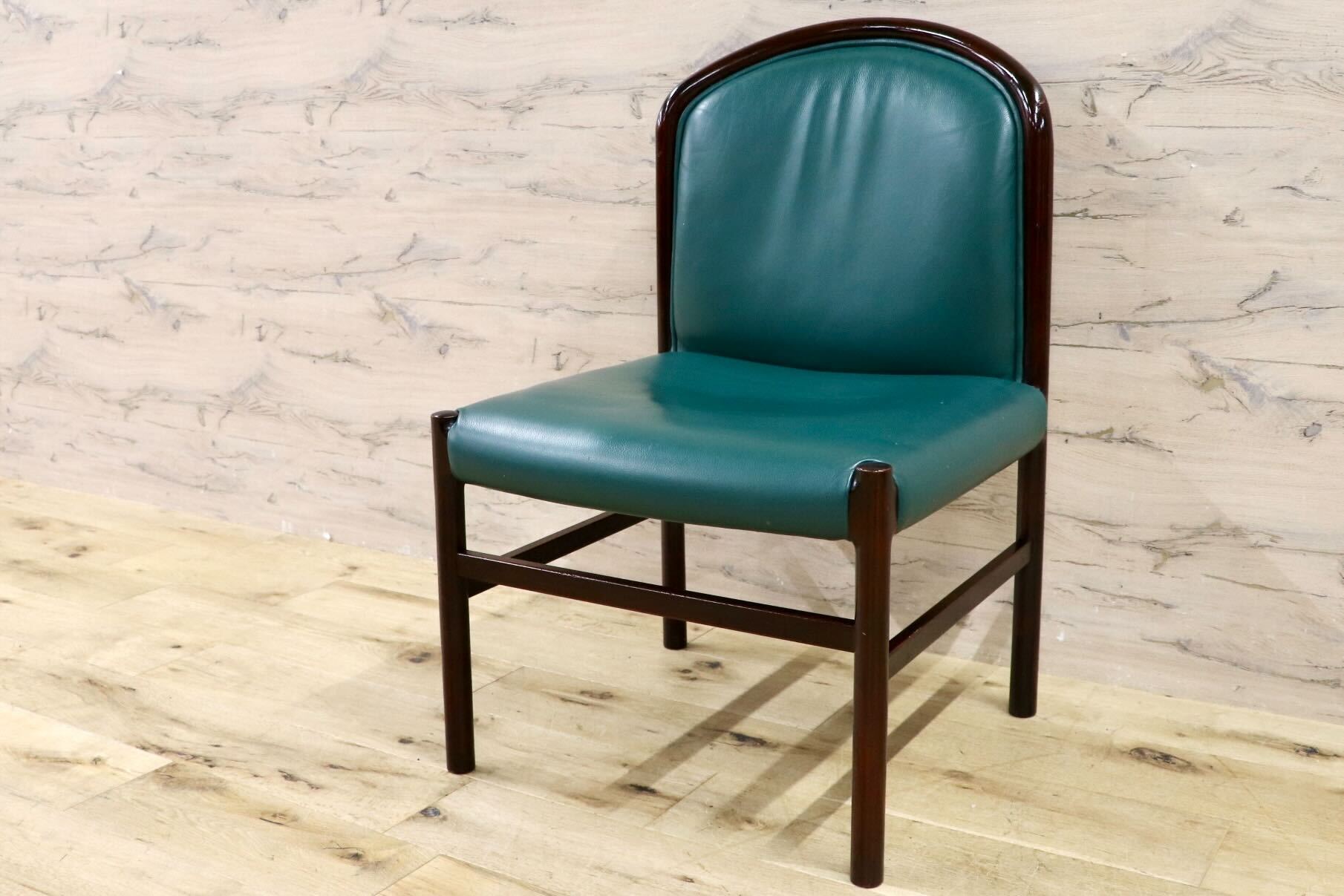 GMHH473D○CONDE HOUSE / カンディハウス インテリアセンター クイーン ダイニングチェア 椅子 レザー 北海道旭川 ビンテージ