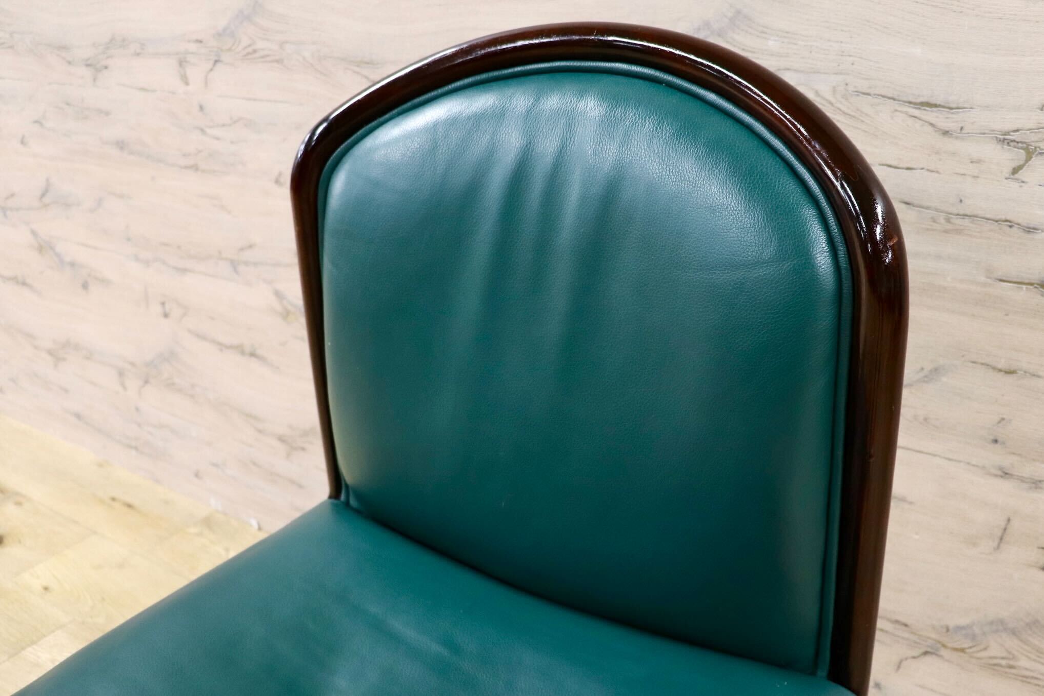 GMHH473D○CONDE HOUSE / カンディハウス インテリアセンター クイーン ダイニングチェア 椅子 レザー 北海道旭川 ビンテージ