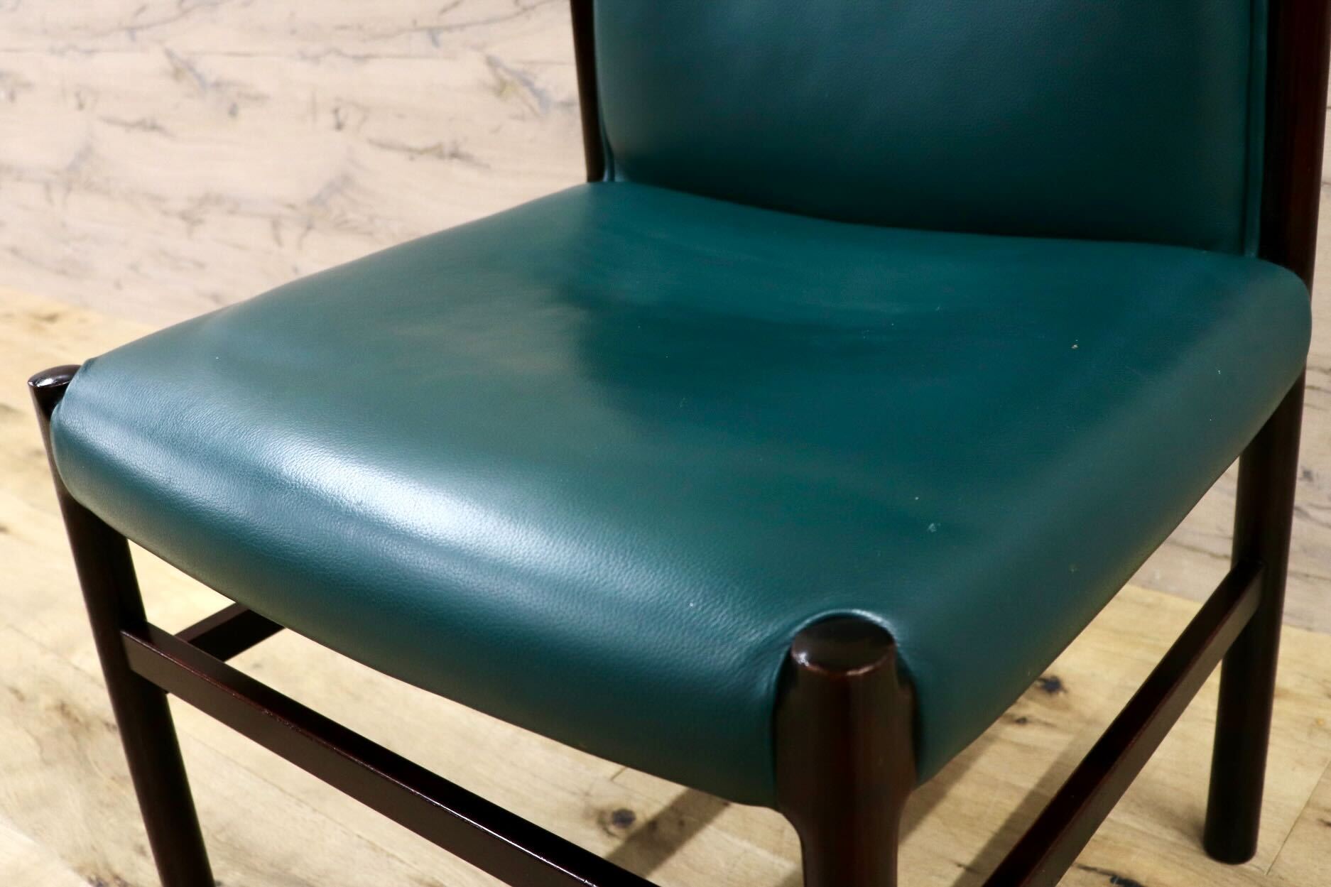 GMHH473D○CONDE HOUSE / カンディハウス インテリアセンター クイーン ダイニングチェア 椅子 レザー 北海道旭川 ビンテージ