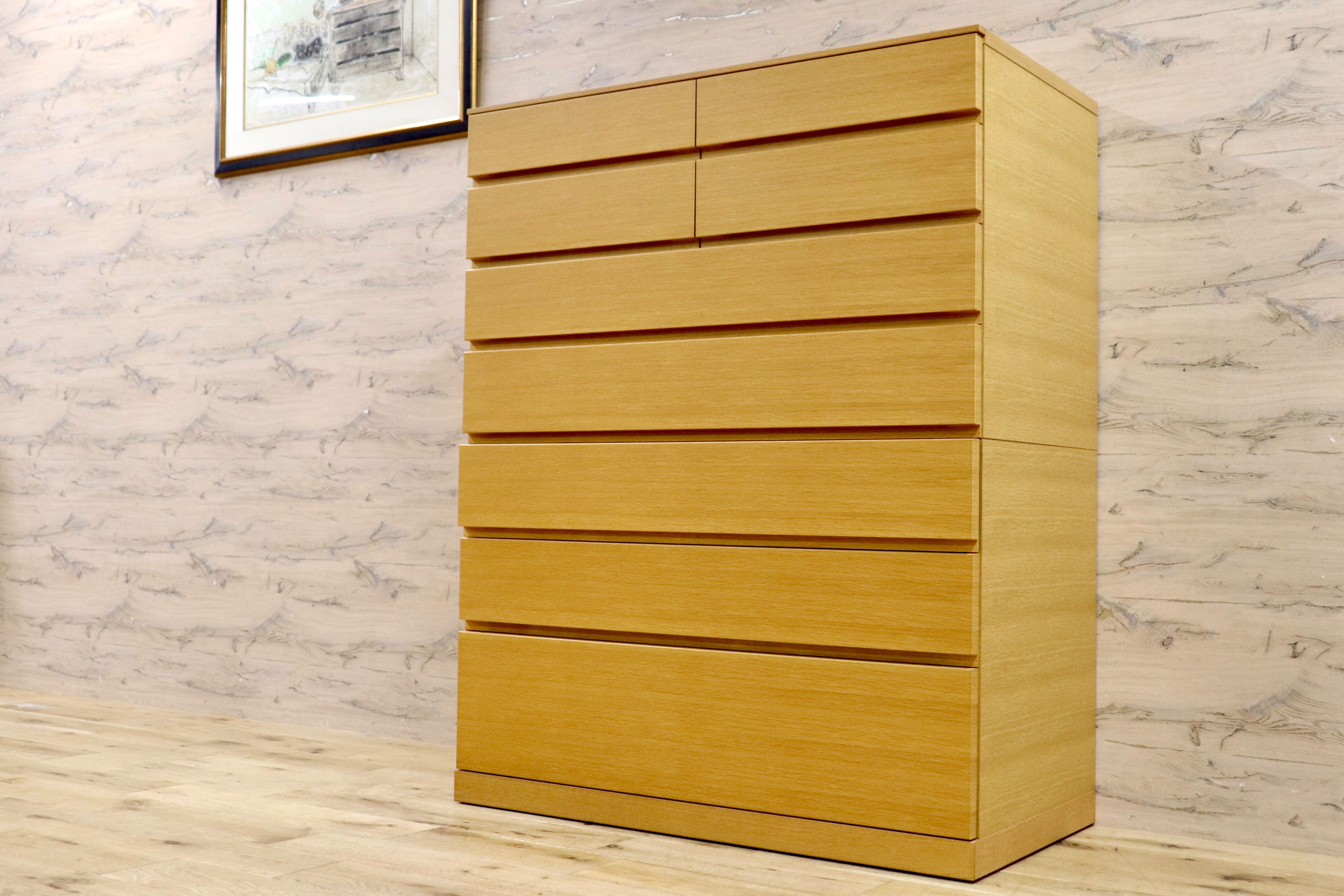 GMFK600○府中家具 佐々木木工 桐箪笥 洋服タンス 整理箪笥 チェスト 洋服箪笥 間仕切り IDC大塚家具 シンプル ナチュラル