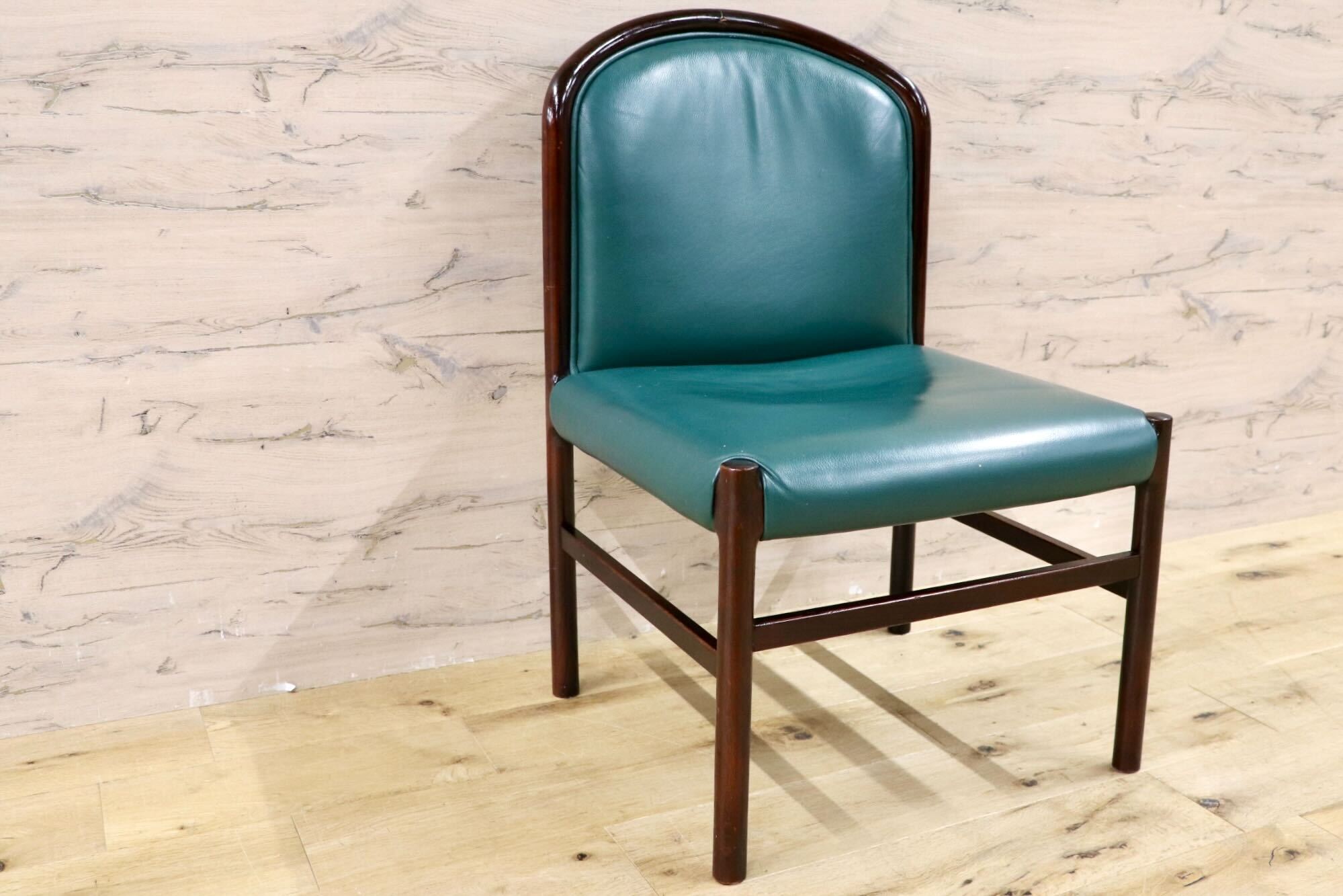 GMHH473E○CONDE HOUSE / カンディハウス インテリアセンター クイーン ダイニングチェア 椅子 レザー 北海道旭川 ビンテージ