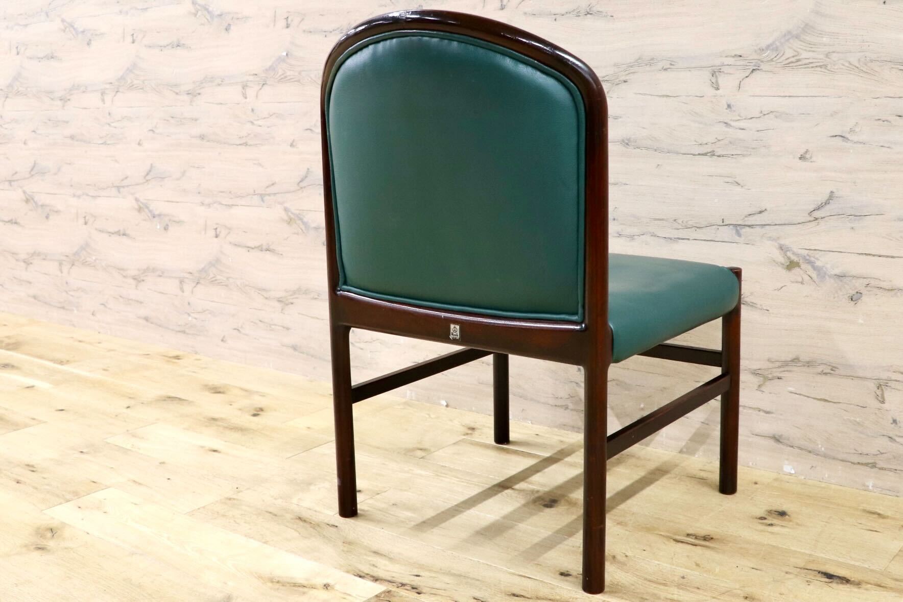 GMHH473E○CONDE HOUSE / カンディハウス インテリアセンター クイーン ダイニングチェア 椅子 レザー 北海道旭川 ビンテージ