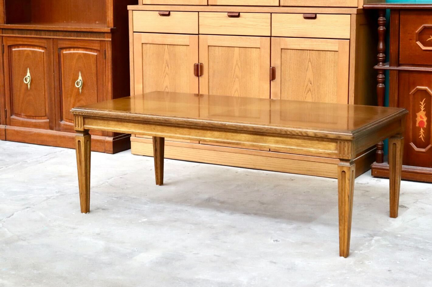 GMIS84○domani / ドマーニ QUEENSLIFE クイーンズライフ センターテーブル リビングテーブル カリモク最高峰 定価約21万