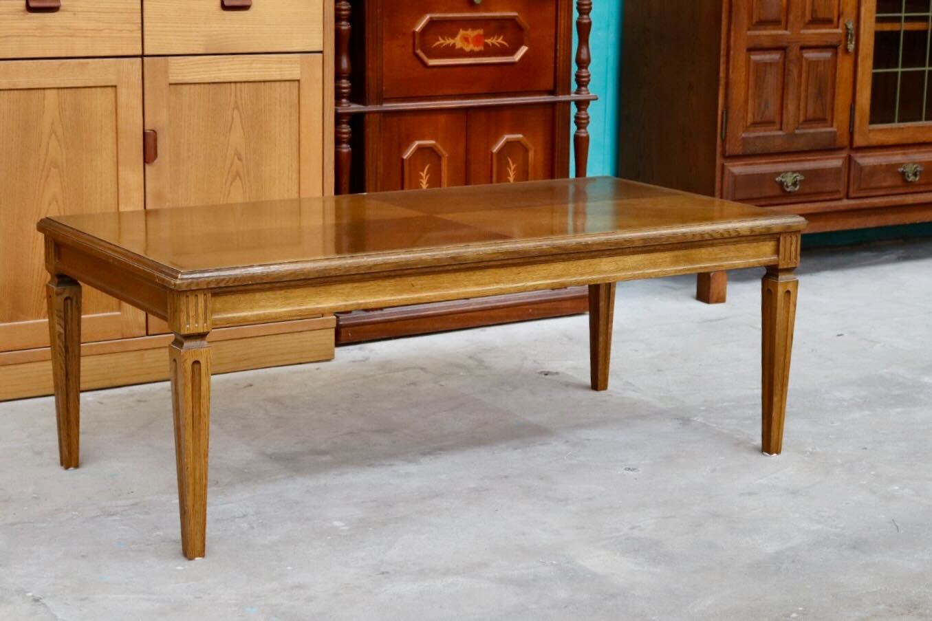 GMIS84○domani / ドマーニ QUEENSLIFE クイーンズライフ センターテーブル リビングテーブル カリモク最高峰 定価約21万