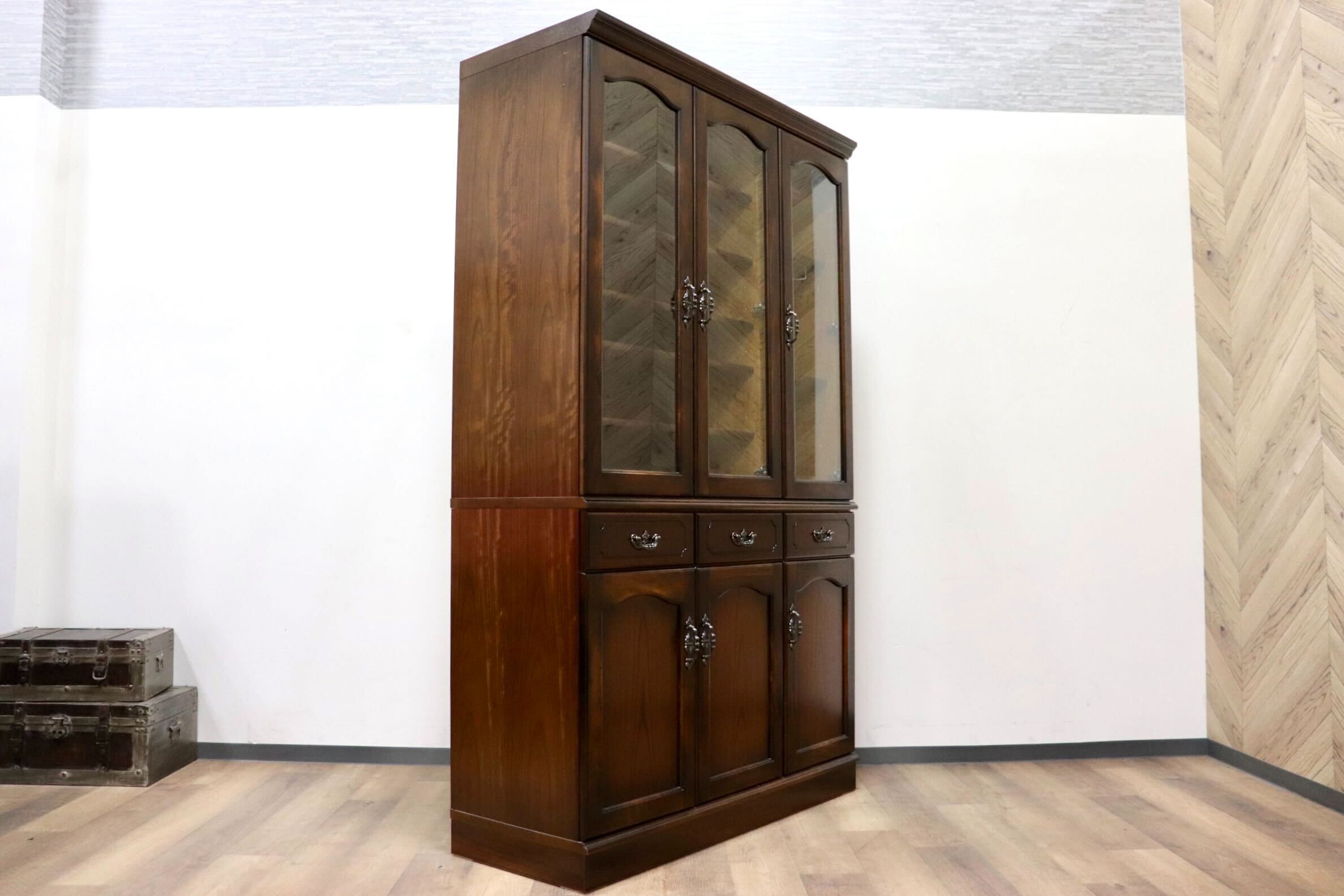 GMHK122○karimoku / カリモク コロニアル 食器棚 水屋棚 カップボード キッチンボード ダイニングボード カントリー 定価約37万 美品