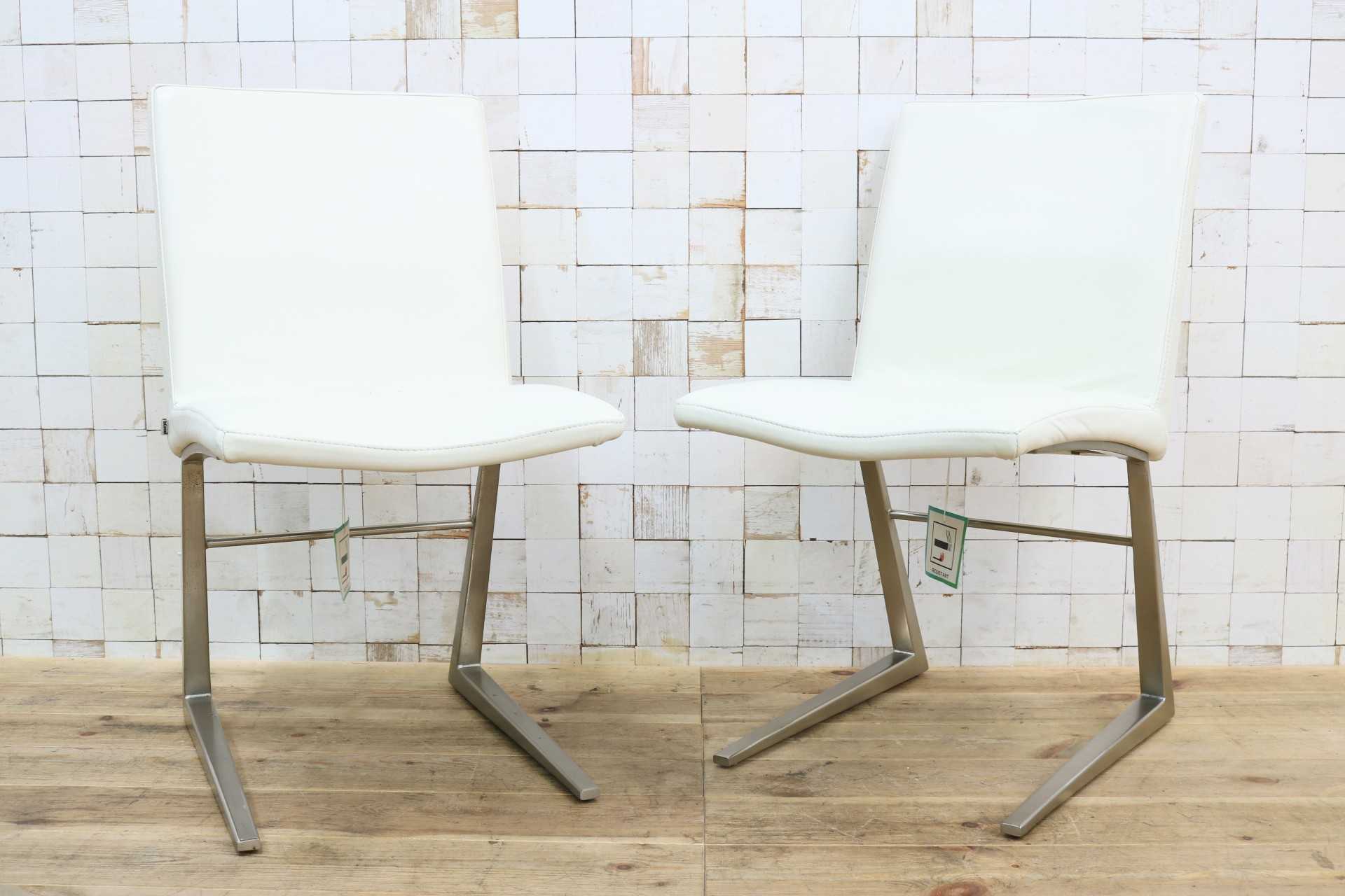 GMJS154B○BoConcept / ボーコンセプト Mariposa マリポサ 2脚セット ダイニングチェア 椅子 本革 北欧モダン デンマーク 約15万