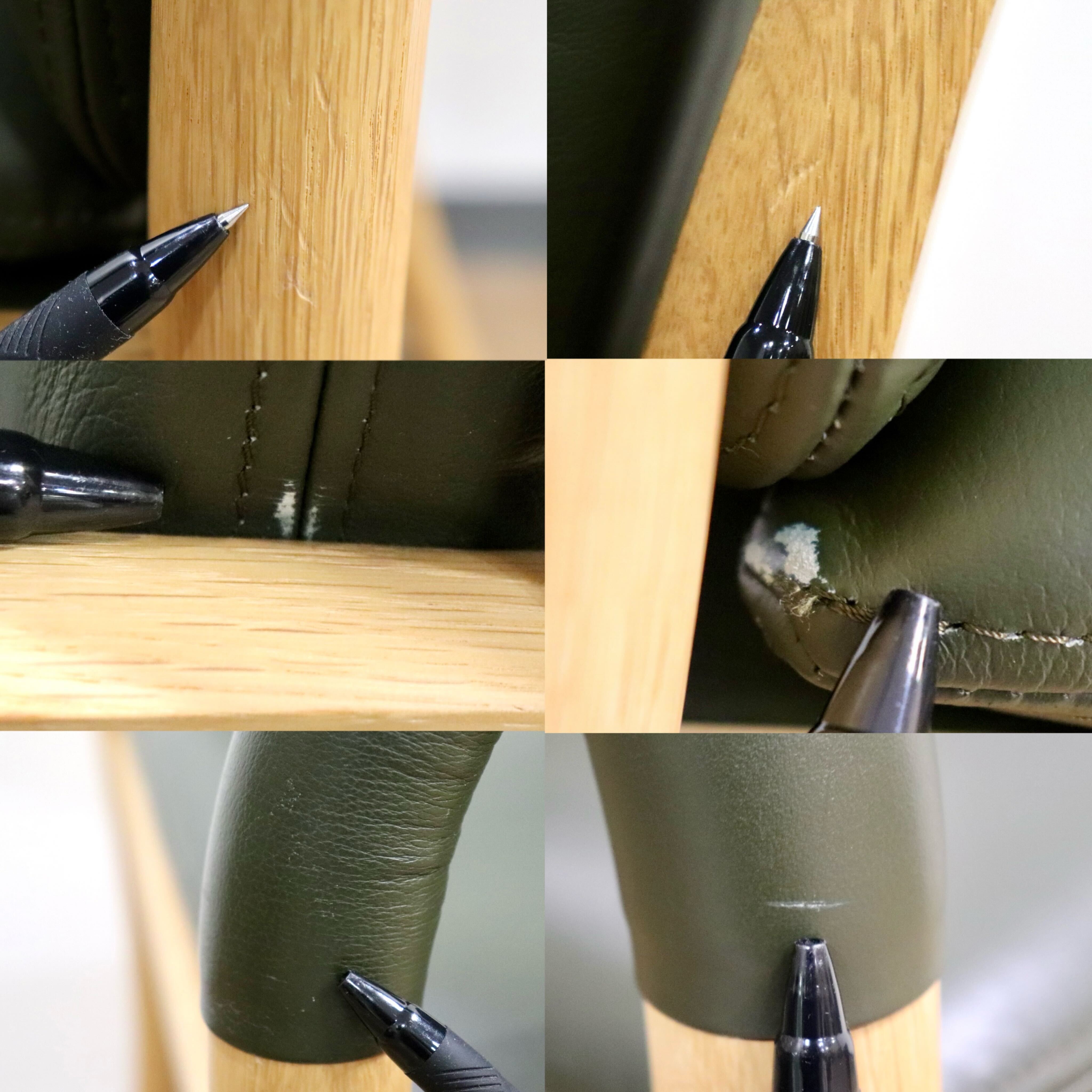 GMIH25C○匠工芸 / TAKUM Jazz アームチェア ダイニングチェア 椅子 チェア 国産家具 本革 グリーン オーク無垢材 検)カンディハウス