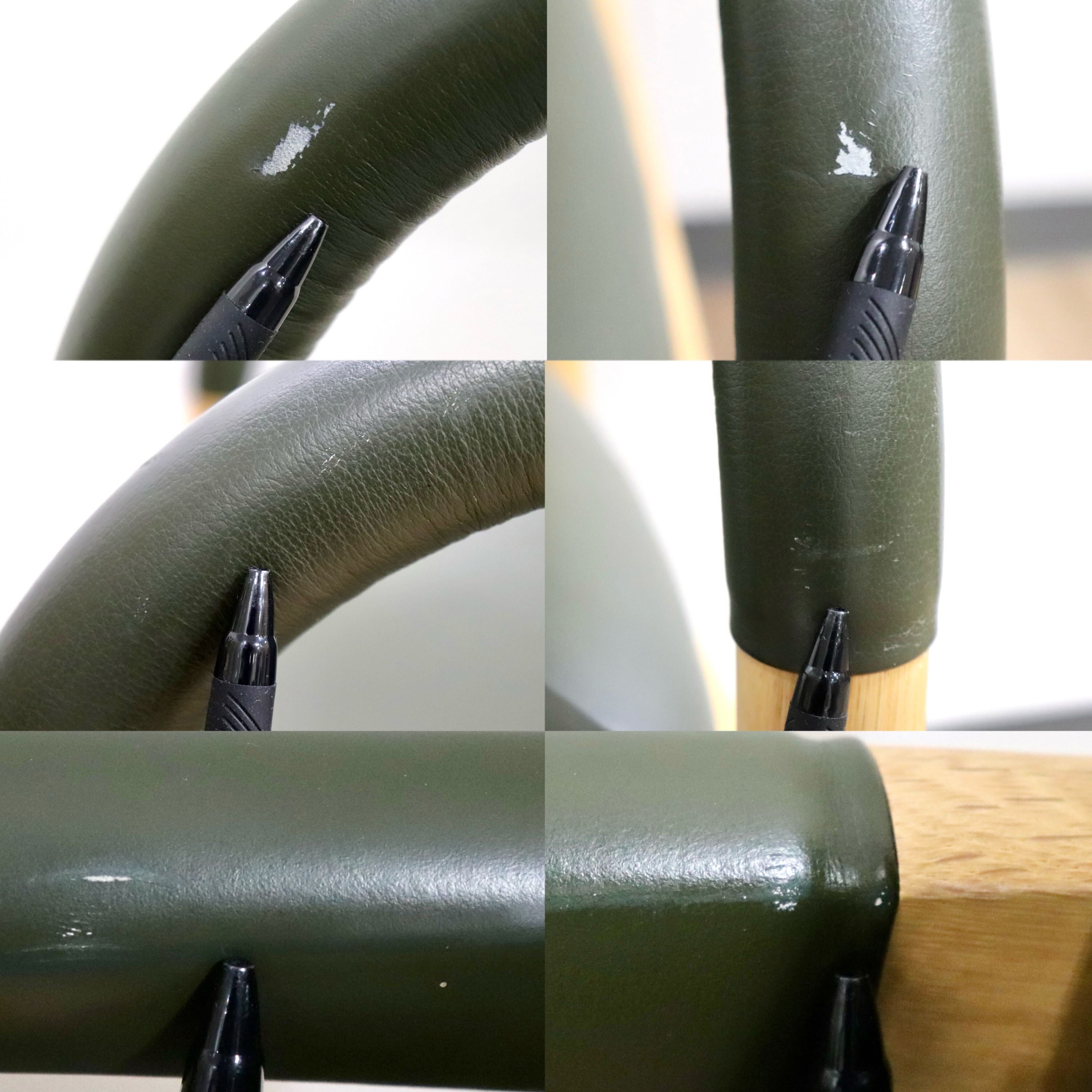 GMIH25C○匠工芸 / TAKUM Jazz アームチェア ダイニングチェア 椅子 チェア 国産家具 本革 グリーン オーク無垢材 検)カンディハウス