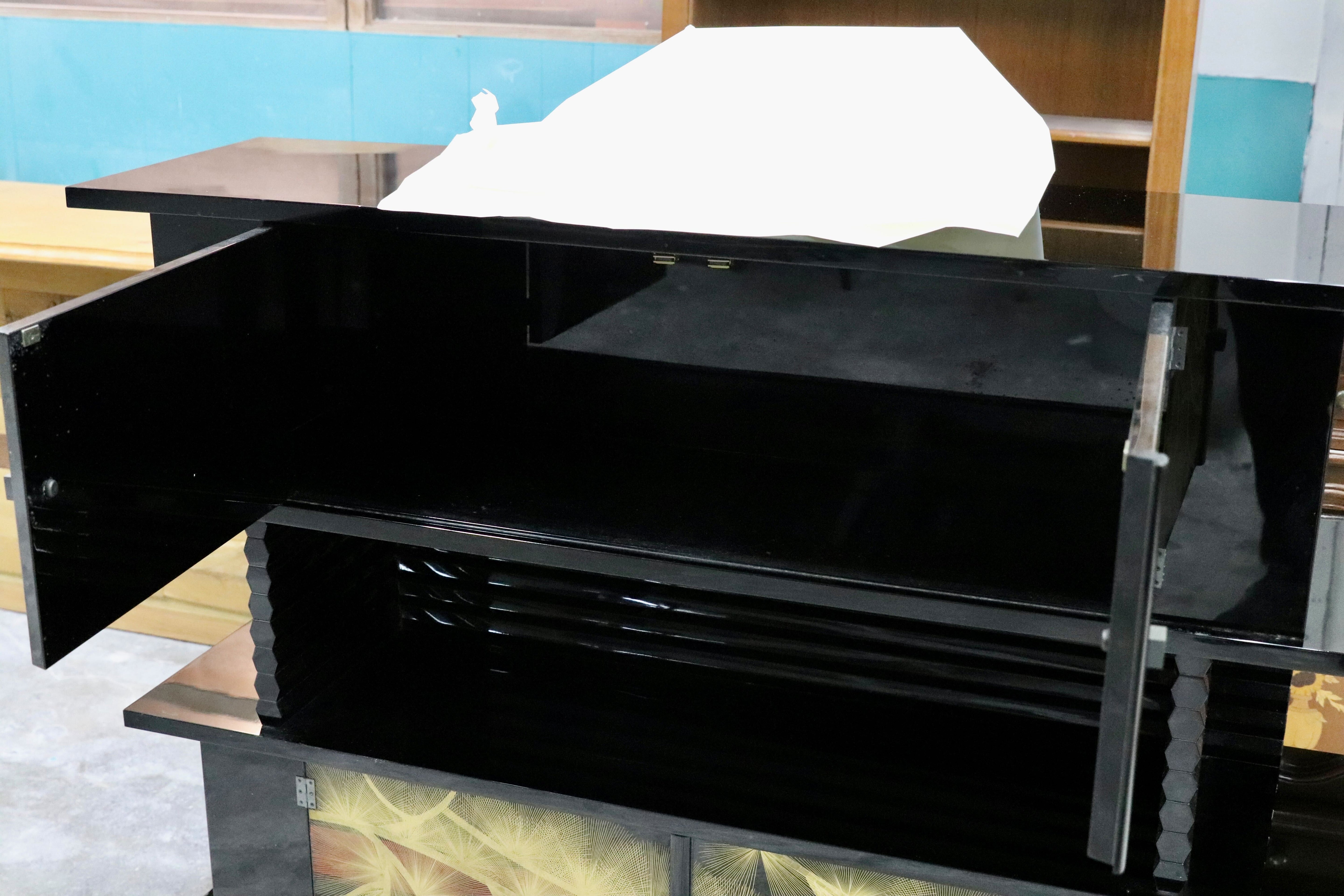 GMHS493○伝統工芸 輪島塗 茶棚 飾り棚 サイドボード リビングボード キャビネット 和家具 和室 座敷 約250万 在庫保管品