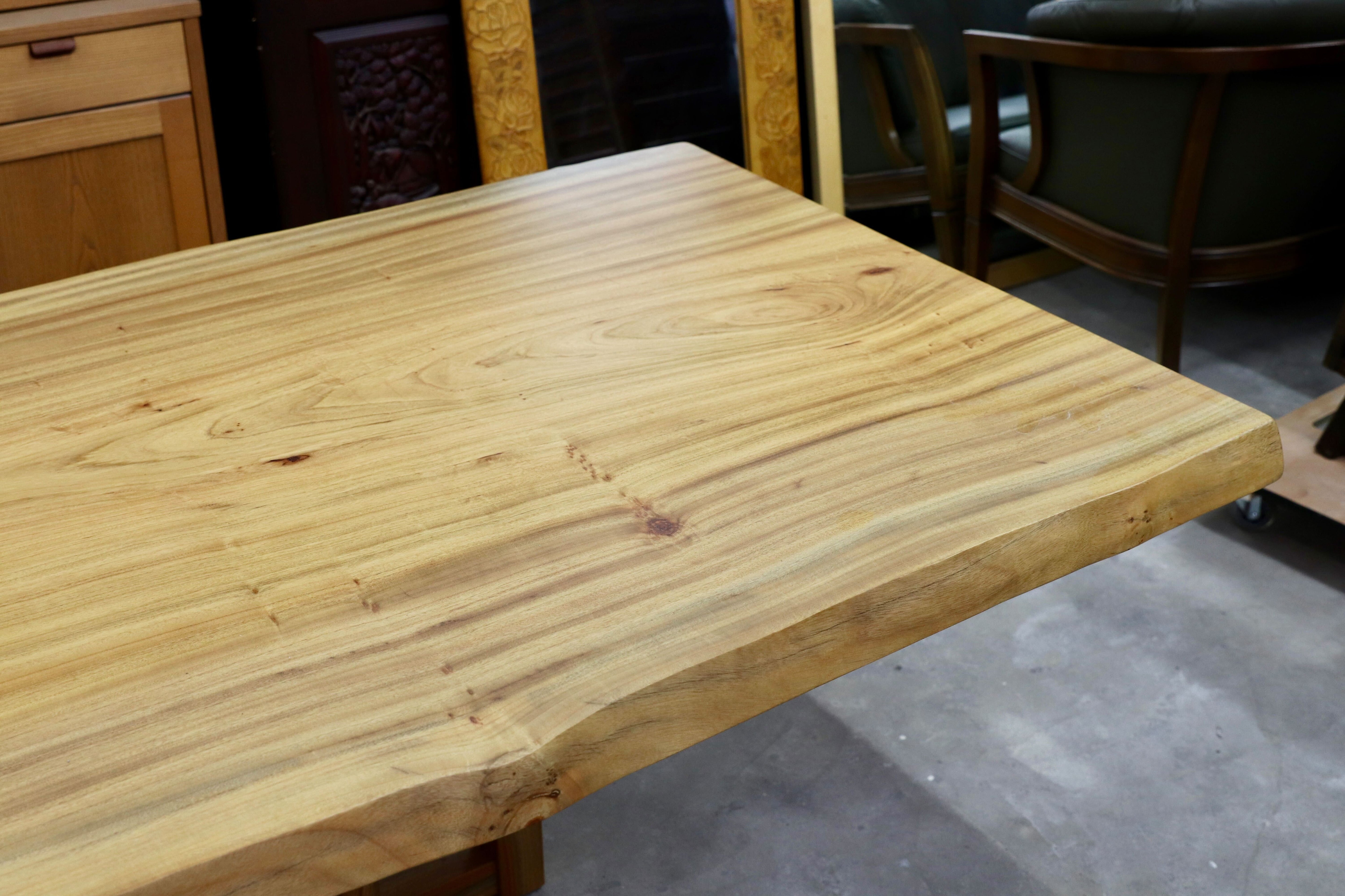 GMIH337○楠 一枚板 ナチュラル モダン ダイニングテーブル 食卓テーブル 定価約65万 モデルルーム展示品