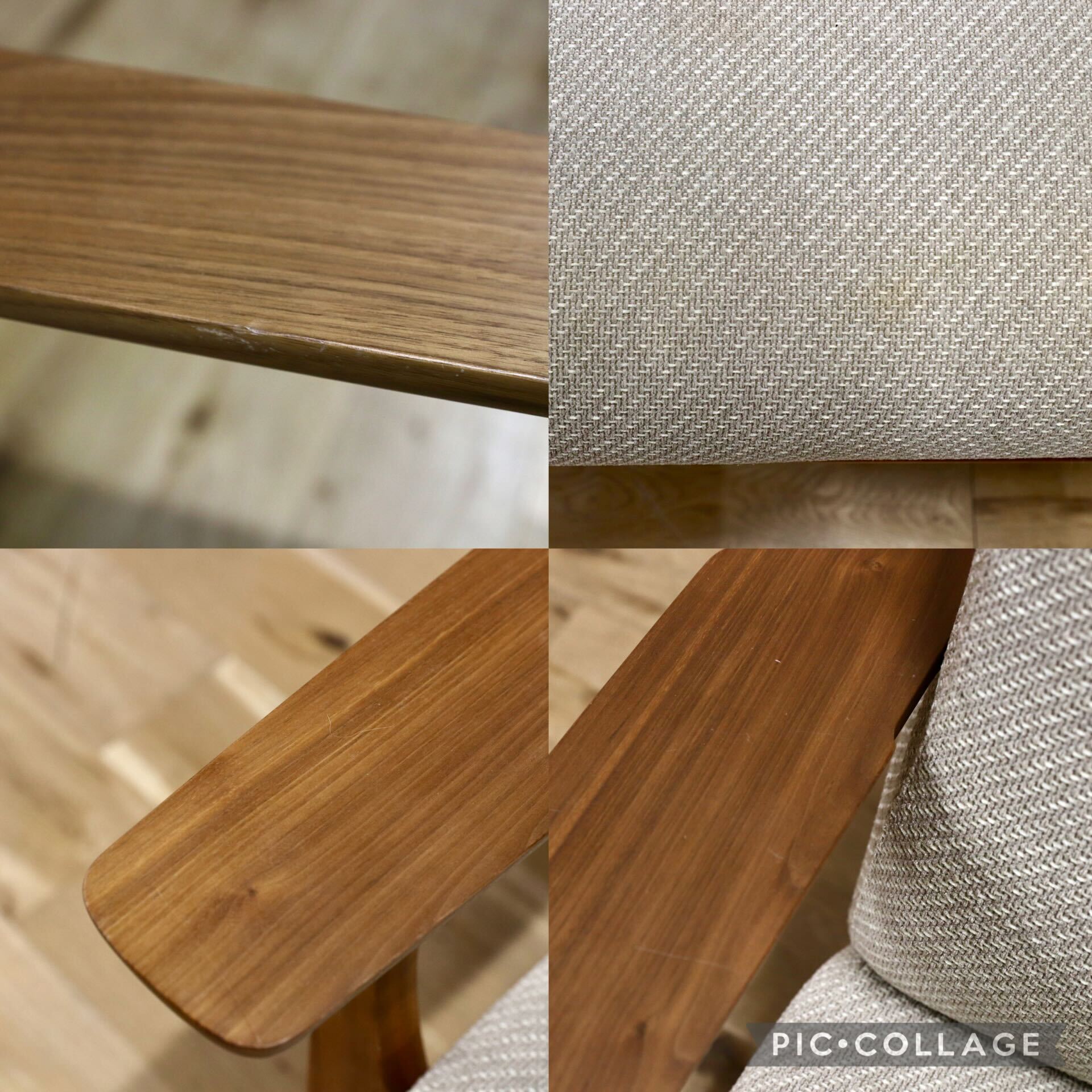 GMIH486○karimoku / カリモク WU6162 2人掛けソファ ラブソファ ウォールナット材 布張り 定価約36.8万