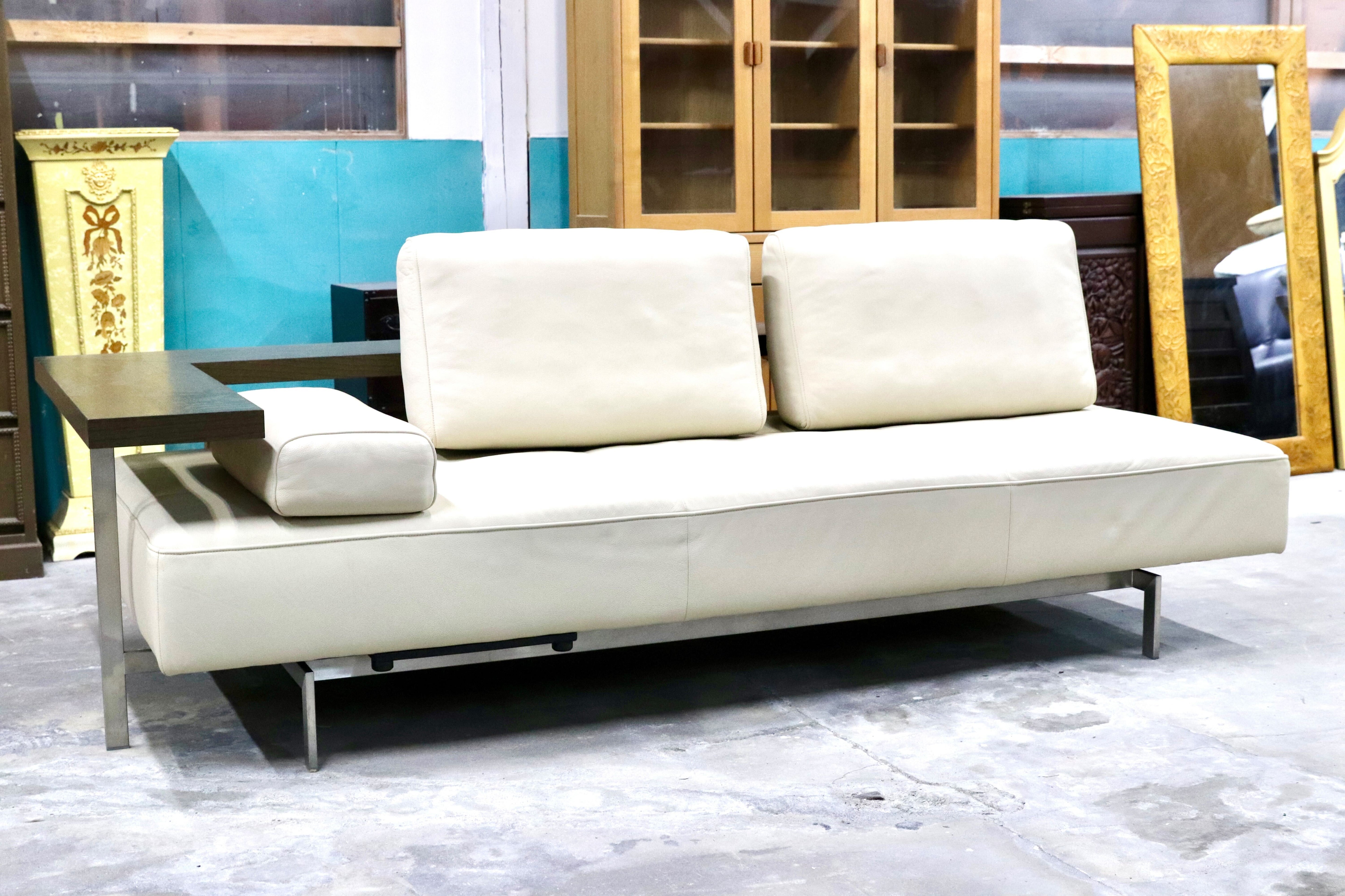 GMIS367○ROLF BENZ / ロルフベンツ DONO ドノ カウチソファ シェーズロング 本革 IDC大塚家具 左肘ロング 3人掛けソファ 定価約150万