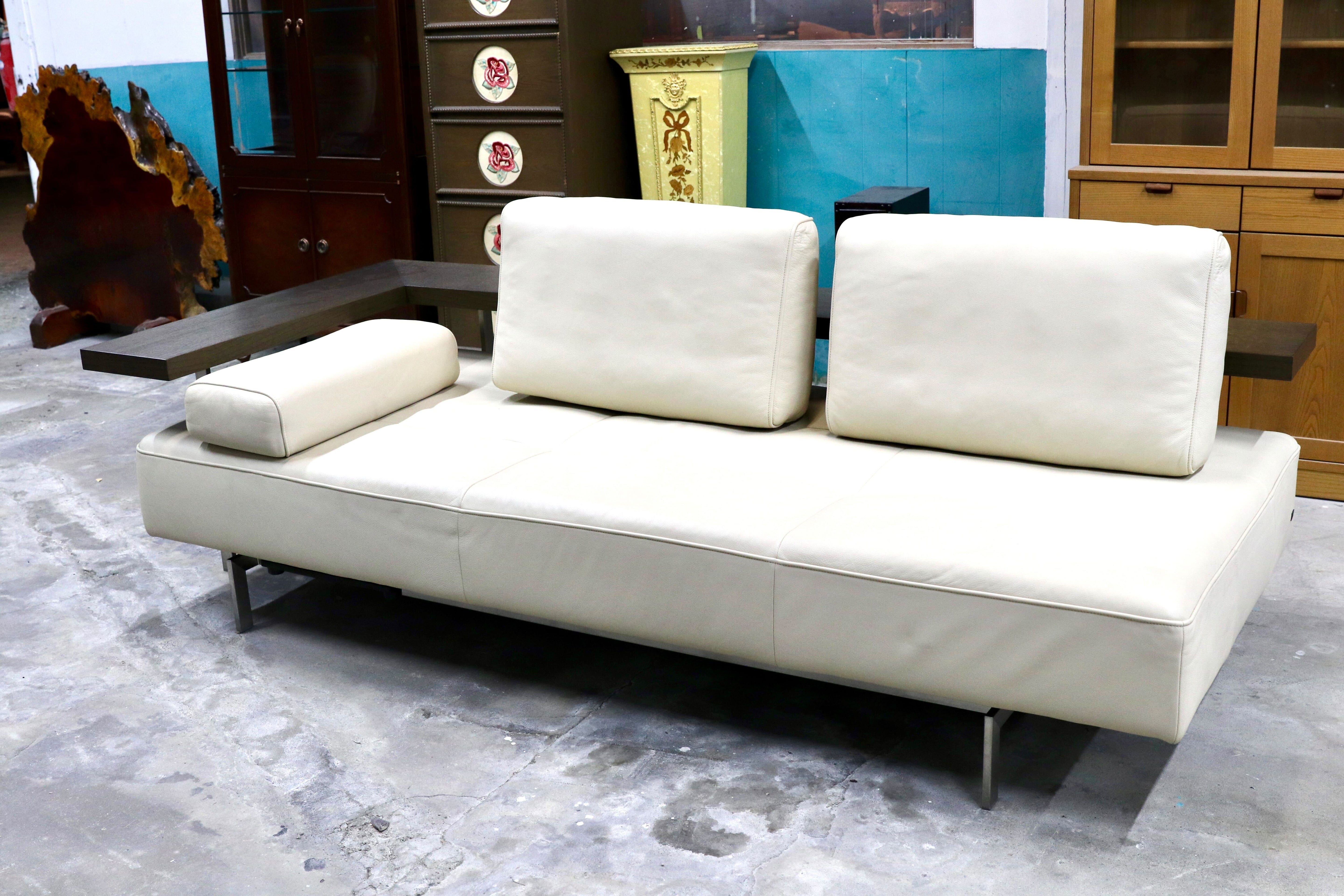 GMIS367○ROLF BENZ / ロルフベンツ DONO ドノ カウチソファ シェーズロング 本革 IDC大塚家具 左肘ロング 3人掛けソファ 定価約150万