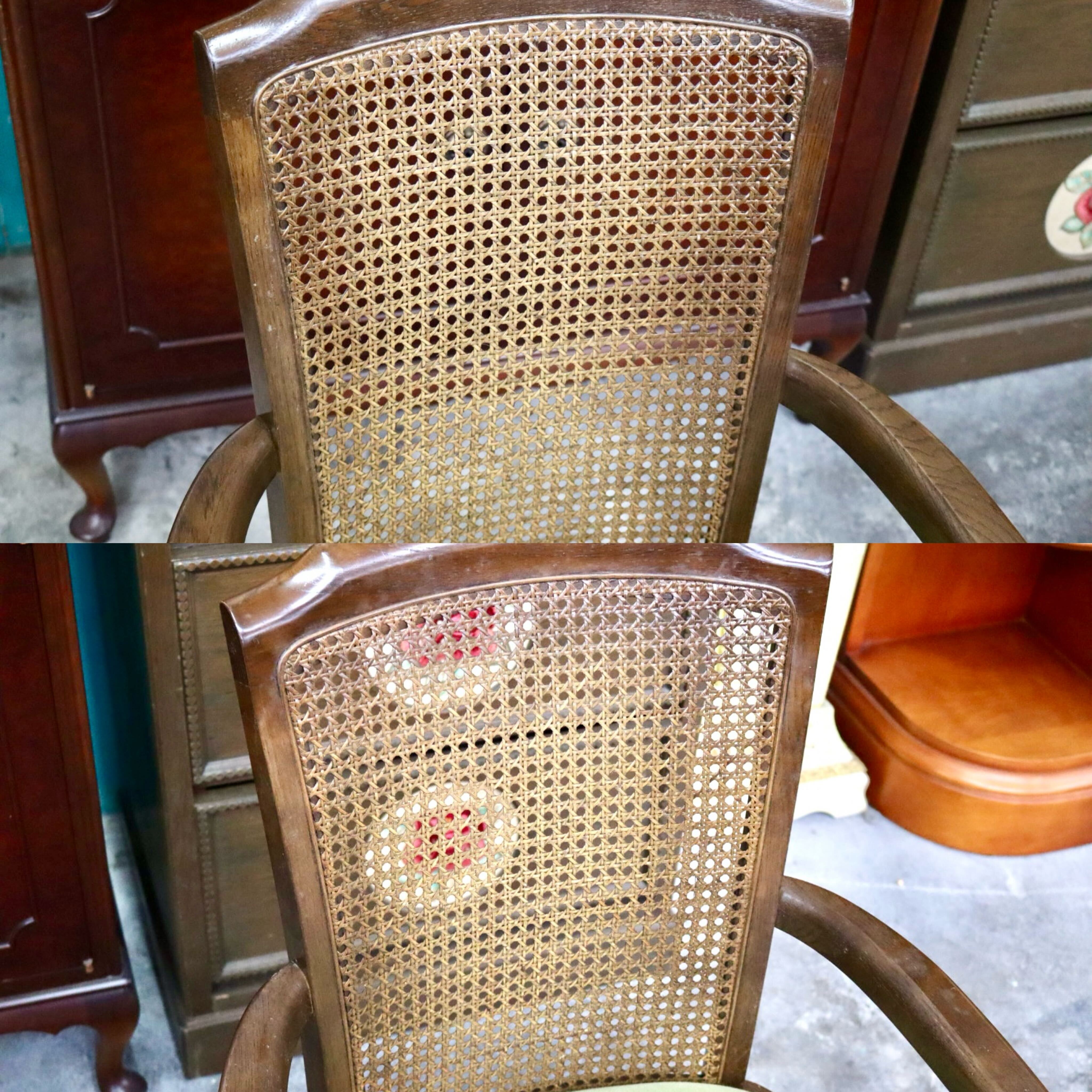 GMIH321B○domani / ドマーニ カリモク karimoku ダイニングチェア アームチェア 2脚セット 木製 籐 ラタン ファブリック クラシック