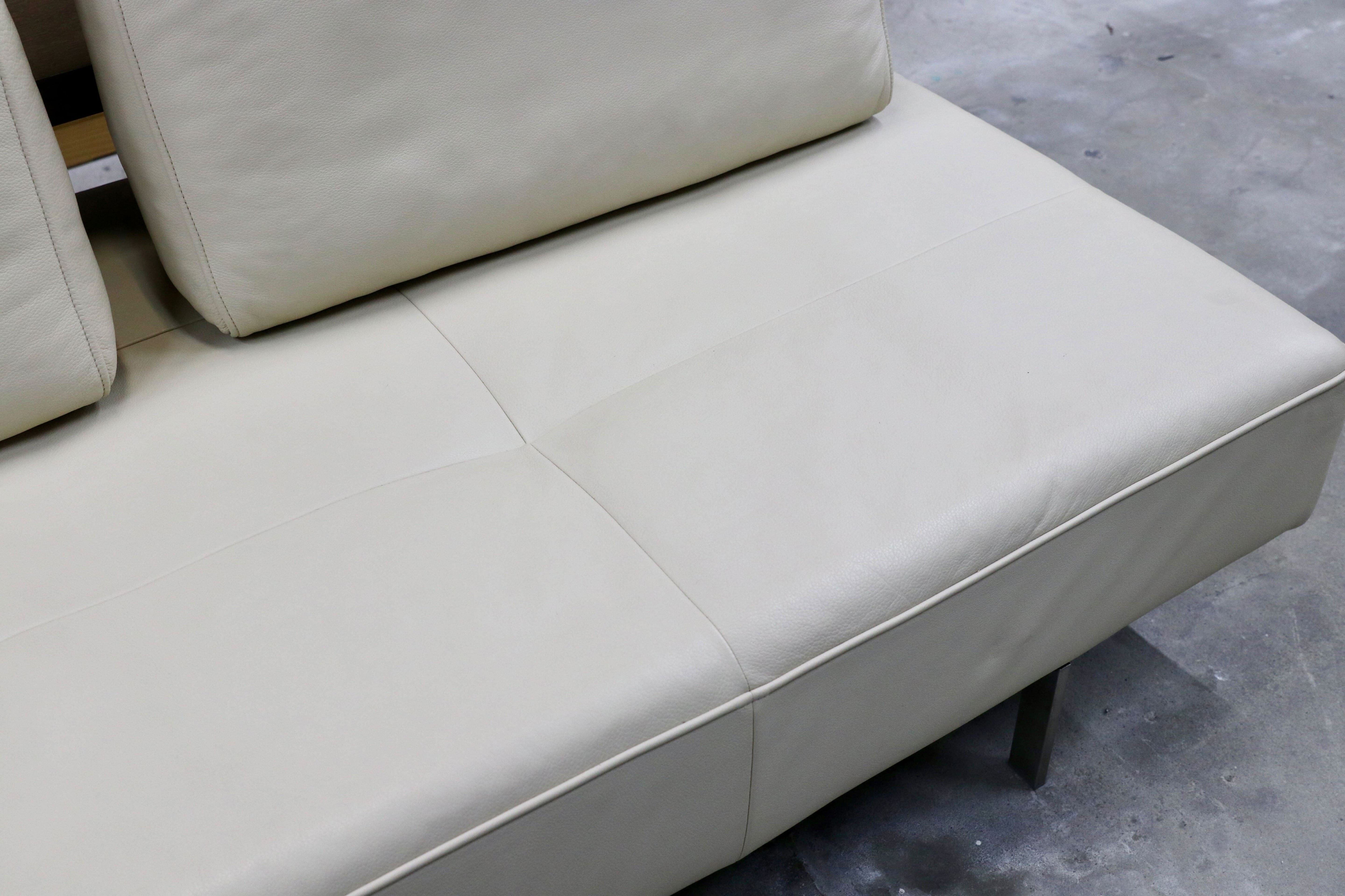 GMIS367○ROLF BENZ / ロルフベンツ DONO ドノ カウチソファ シェーズロング 本革 IDC大塚家具 左肘ロング 3人掛けソファ 定価約150万