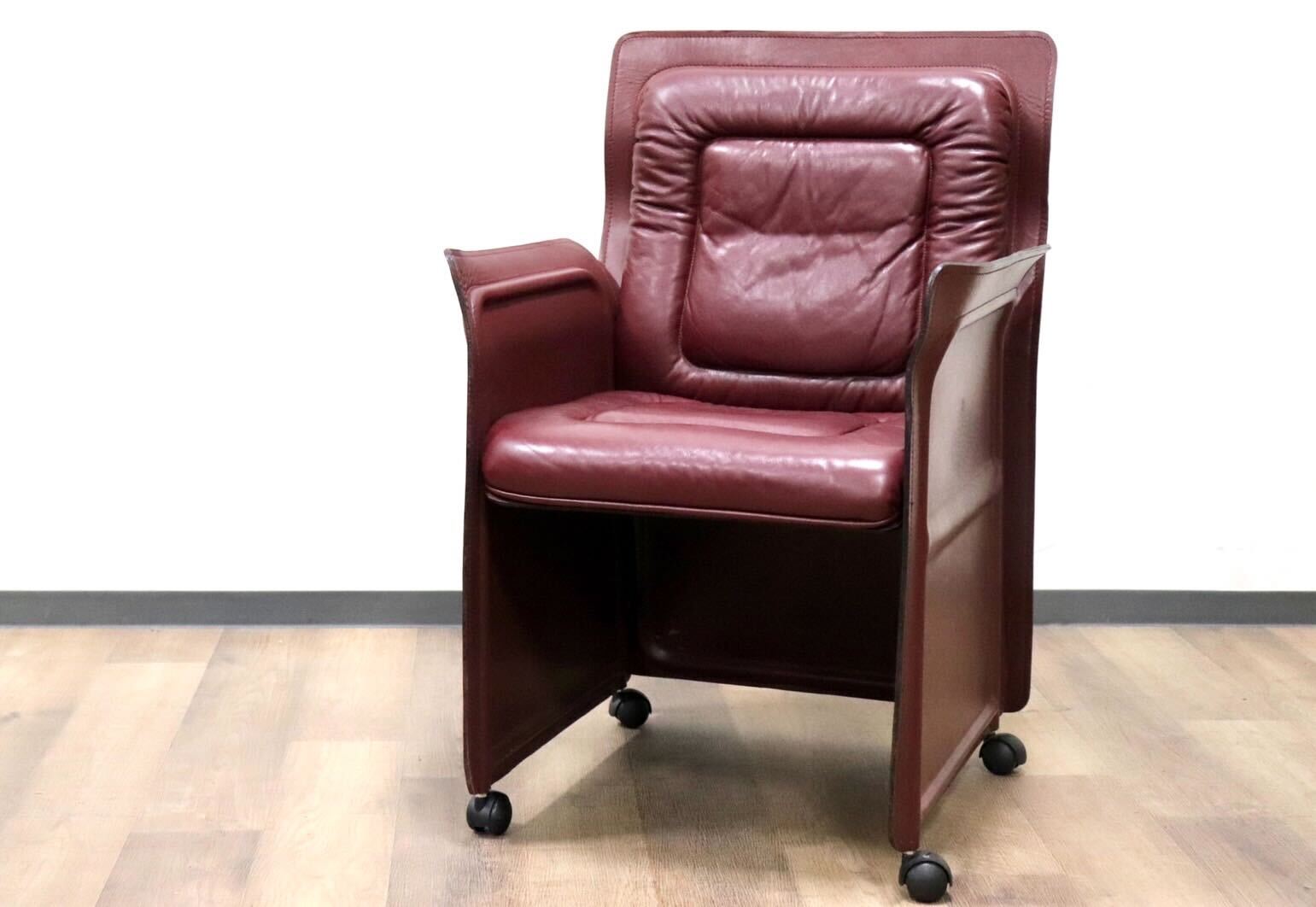 GMGK540E○i4Mariani / クアトロマリアーニ メトーラ イタリア製 ラウンジチェア エグゼクティブチェア 総革 約33万 検)カッシーナ B&B