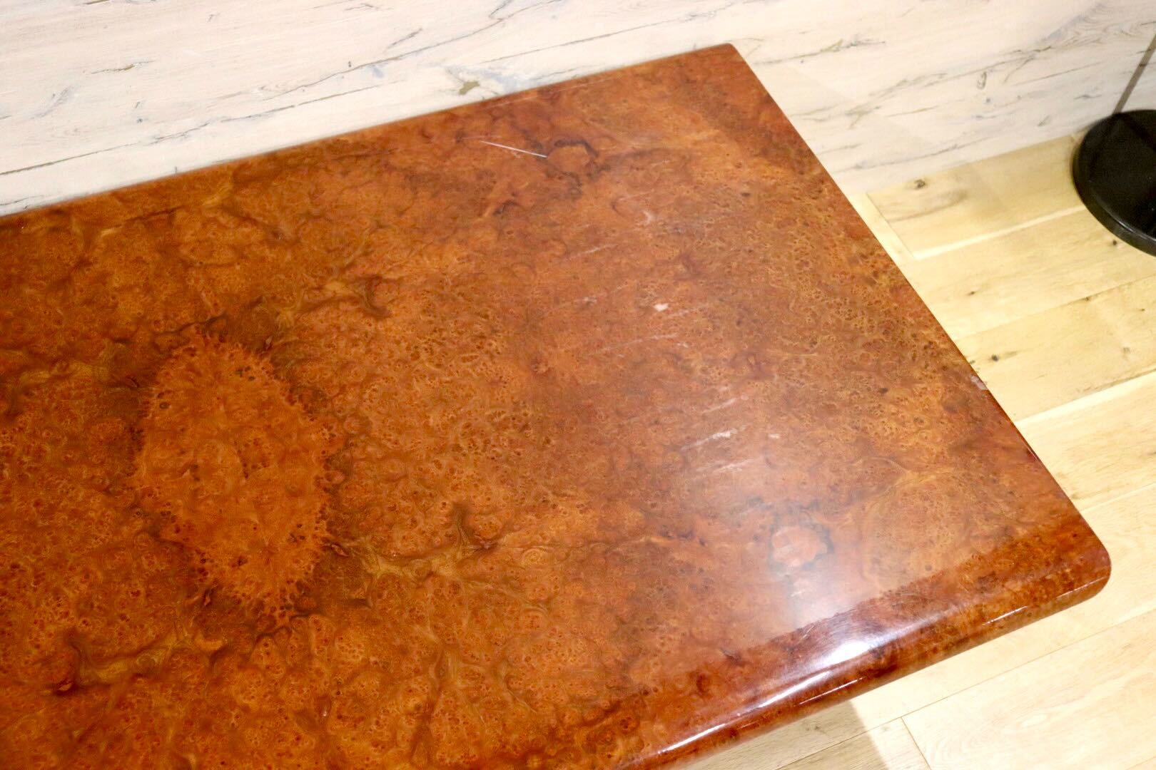 GMHS325○イタリア製 センターテーブル リビングテーブル ローテーブル エレガント 玉杢 応接 輸入家具 ヨーロピアン