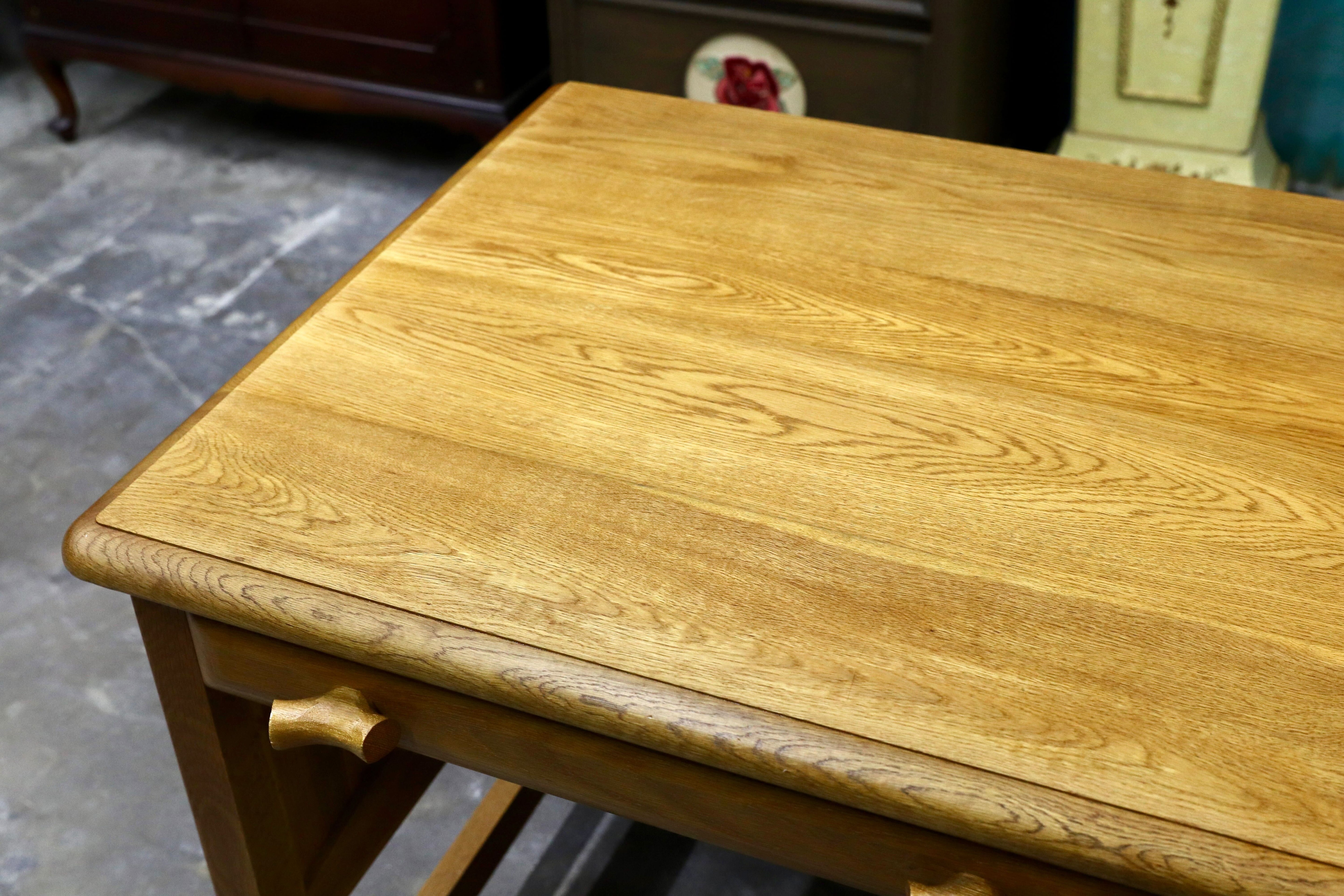 GMIH348○オーク無垢材 片袖机 デスク 学習机 パソコンデスク 工房家具 ナチュラル カントリー