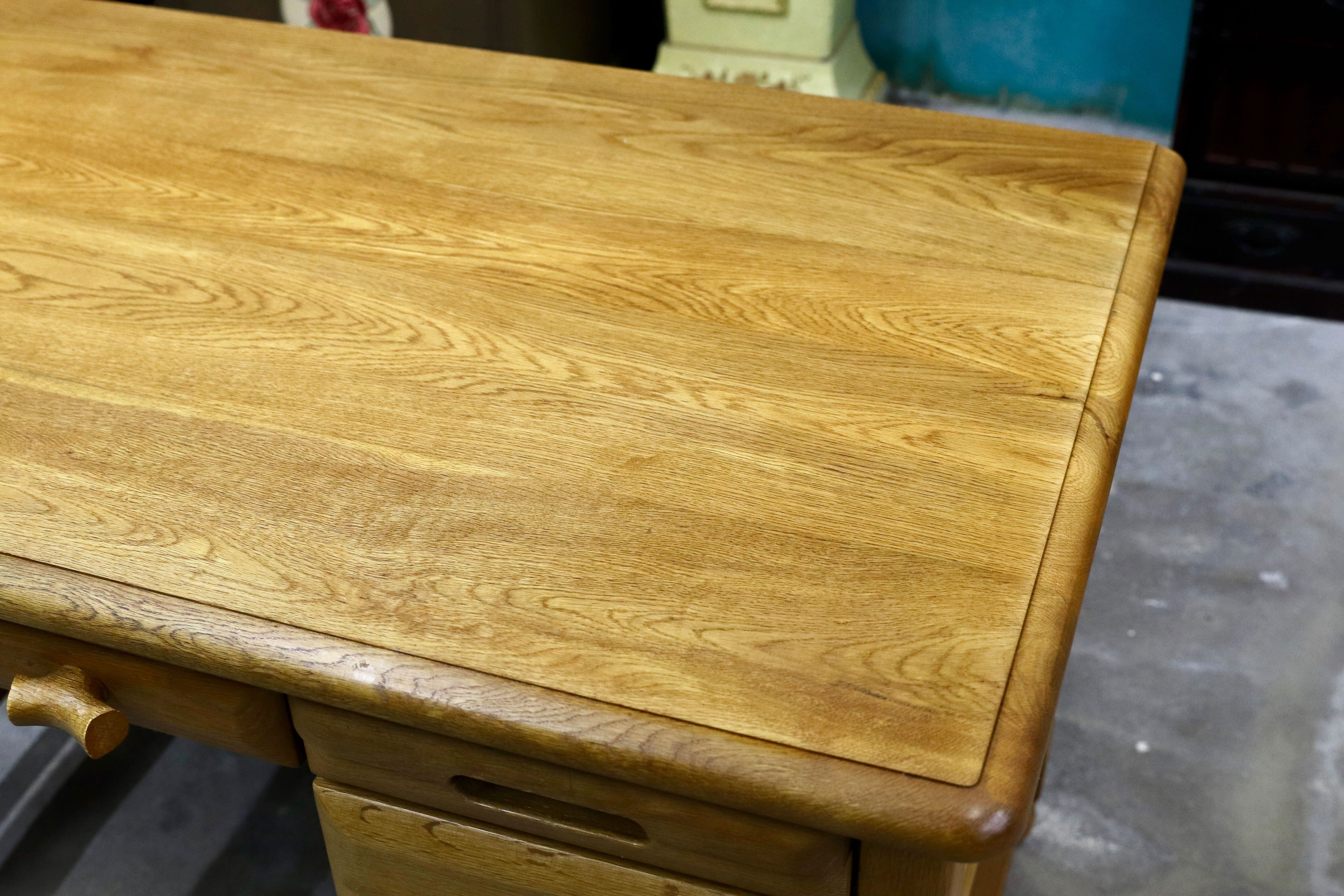 GMIH348○オーク無垢材 片袖机 デスク 学習机 パソコンデスク 工房家具 ナチュラル カントリー