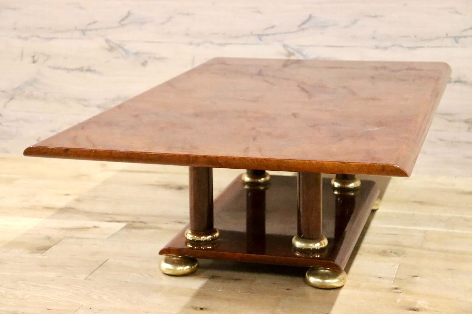 GMHS325○イタリア製 センターテーブル リビングテーブル ローテーブル エレガント 玉杢 応接 輸入家具 ヨーロピアン