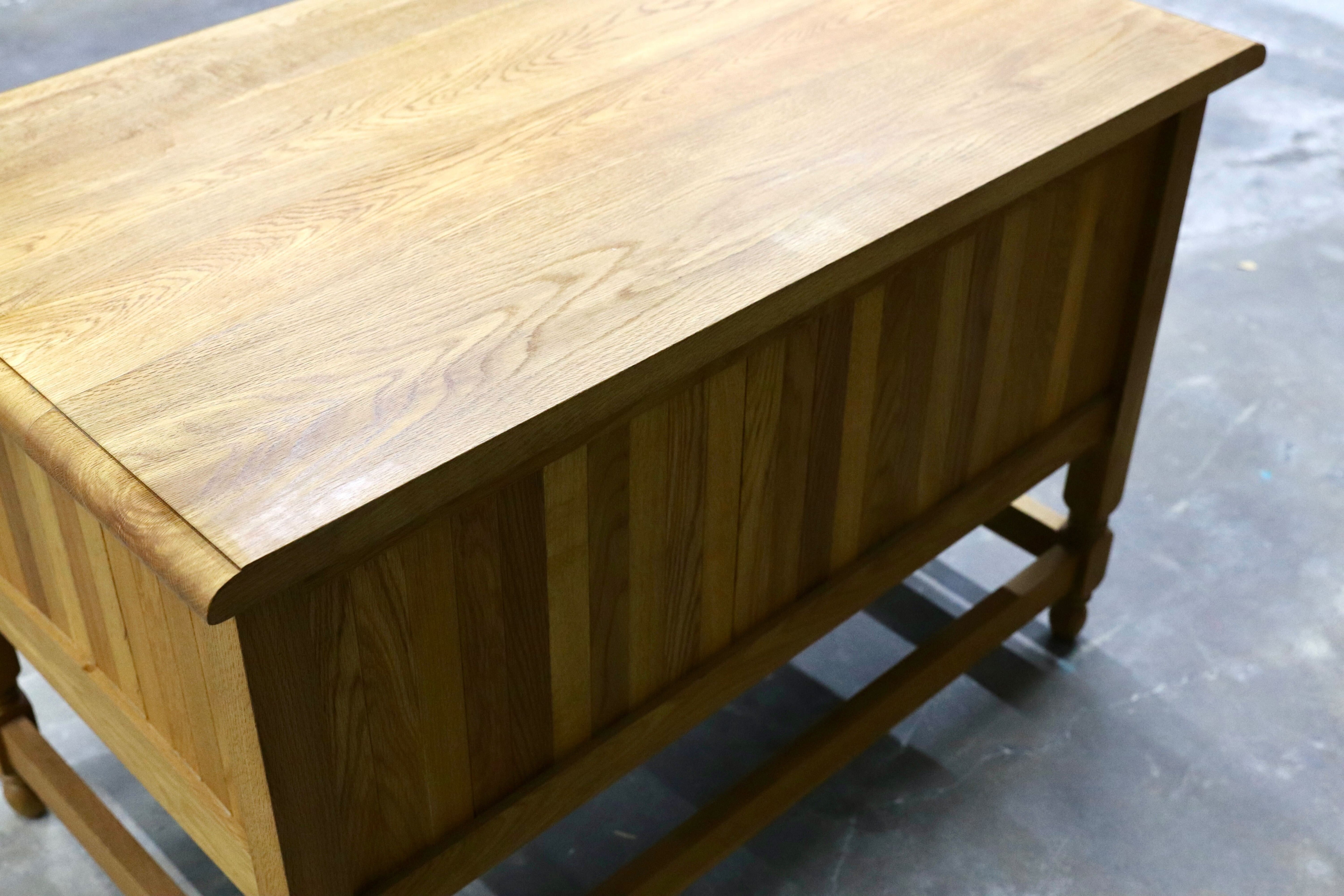 GMIH348○オーク無垢材 片袖机 デスク 学習机 パソコンデスク 工房家具 ナチュラル カントリー