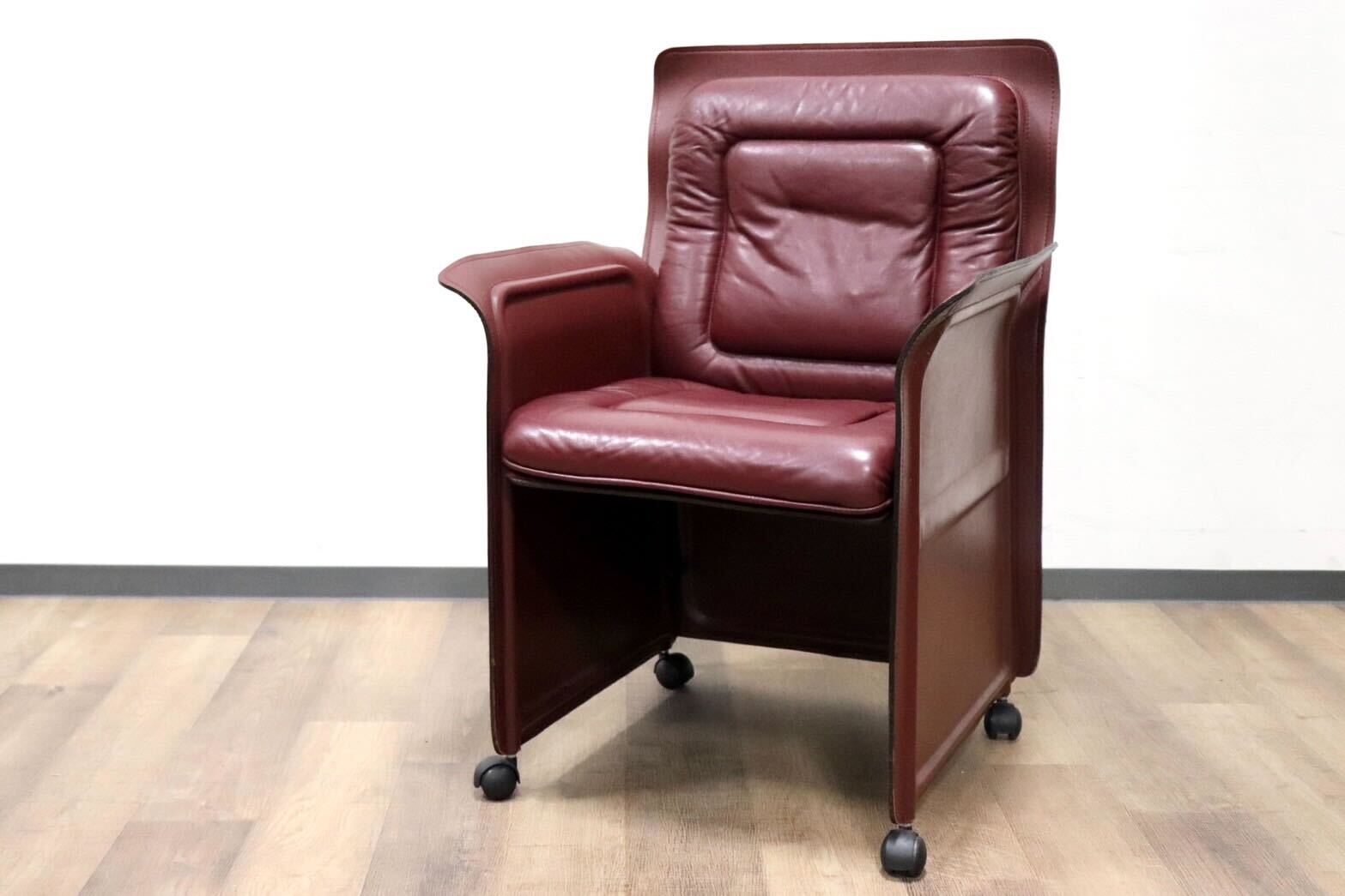 GMGK540F○i4Mariani / クアトロマリアーニ メトーラ イタリア製 ラウンジチェア エグゼクティブチェア 総革 約33万 検)カッシーナ B&B