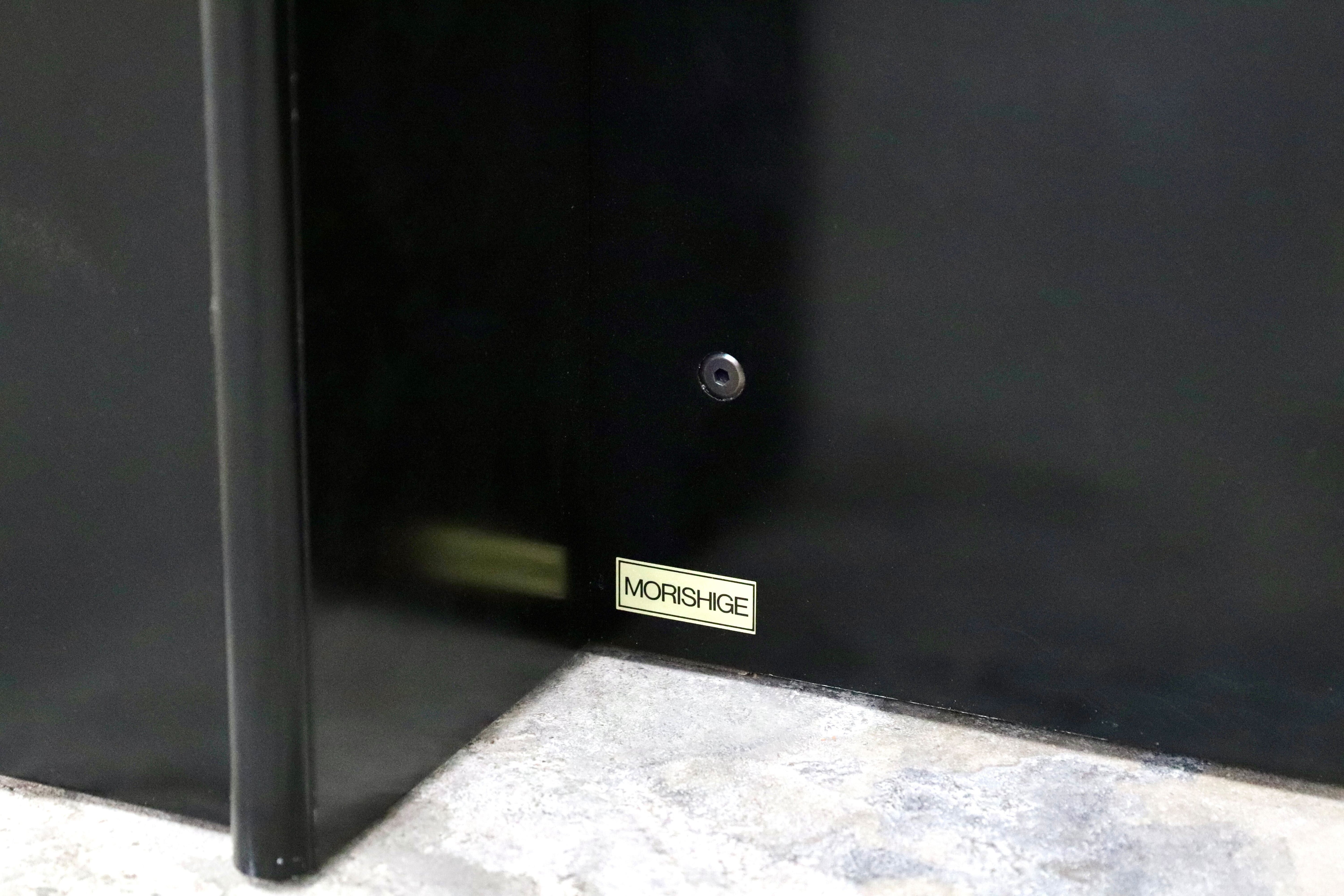 GMIS434E○モリシゲ / MORISHIGE マリーナ75 カウンターテーブル レザートップ ブラック モダン IDC大塚家具 廃盤 稀少 定価約53万